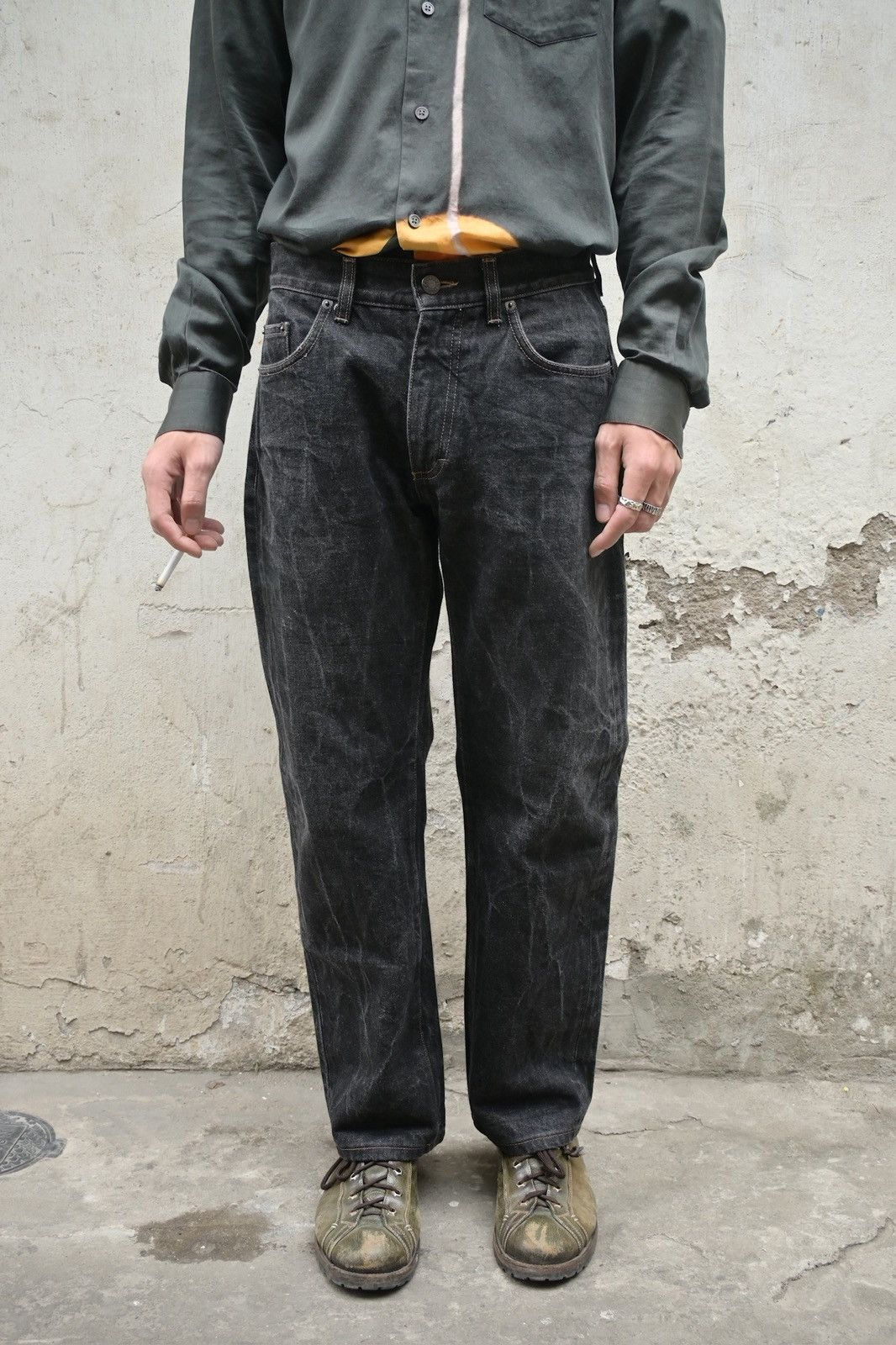 Gucci Gucci by Tom Ford 1999 wide-leg selvedge faded denim pant Size US 30 / EU 46 - 3 Thumbnail