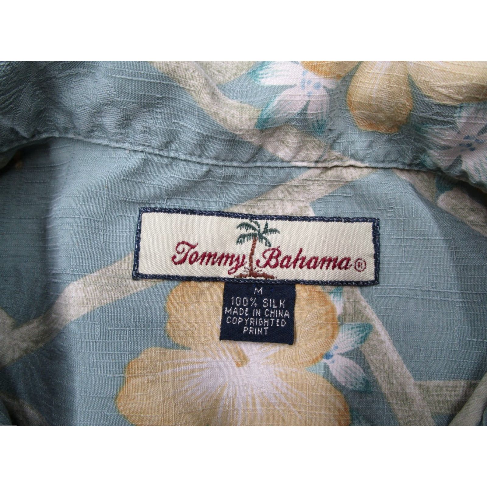Tommy Bahama TOMMY BAHAMA Shirt Mens Medium Green Floral Button Up Silk Hawaiian Bamboo Tiki Size US M / EU 48-50 / 2 - 3 Thumbnail