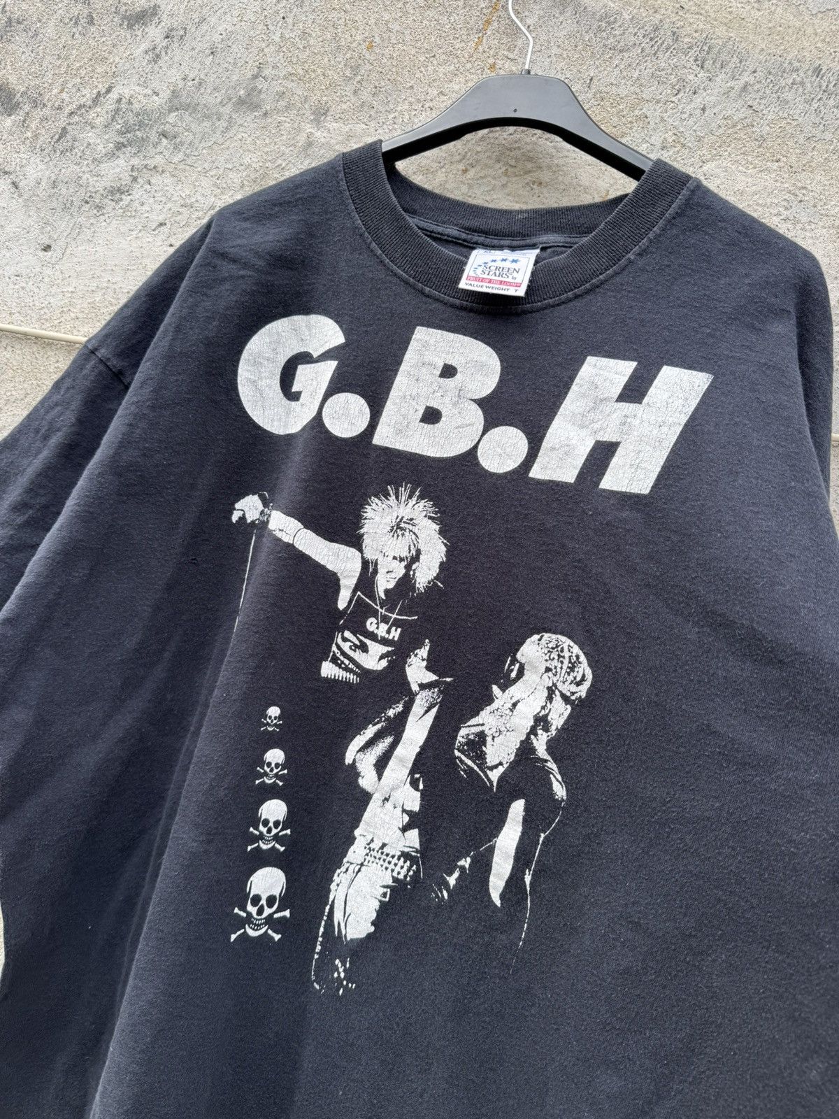 Band Tees Vintage Charged GBH UK Punk Cropped Thrash Tee Screen Stars Size US L / EU 52-54 / 3 - 13 Thumbnail