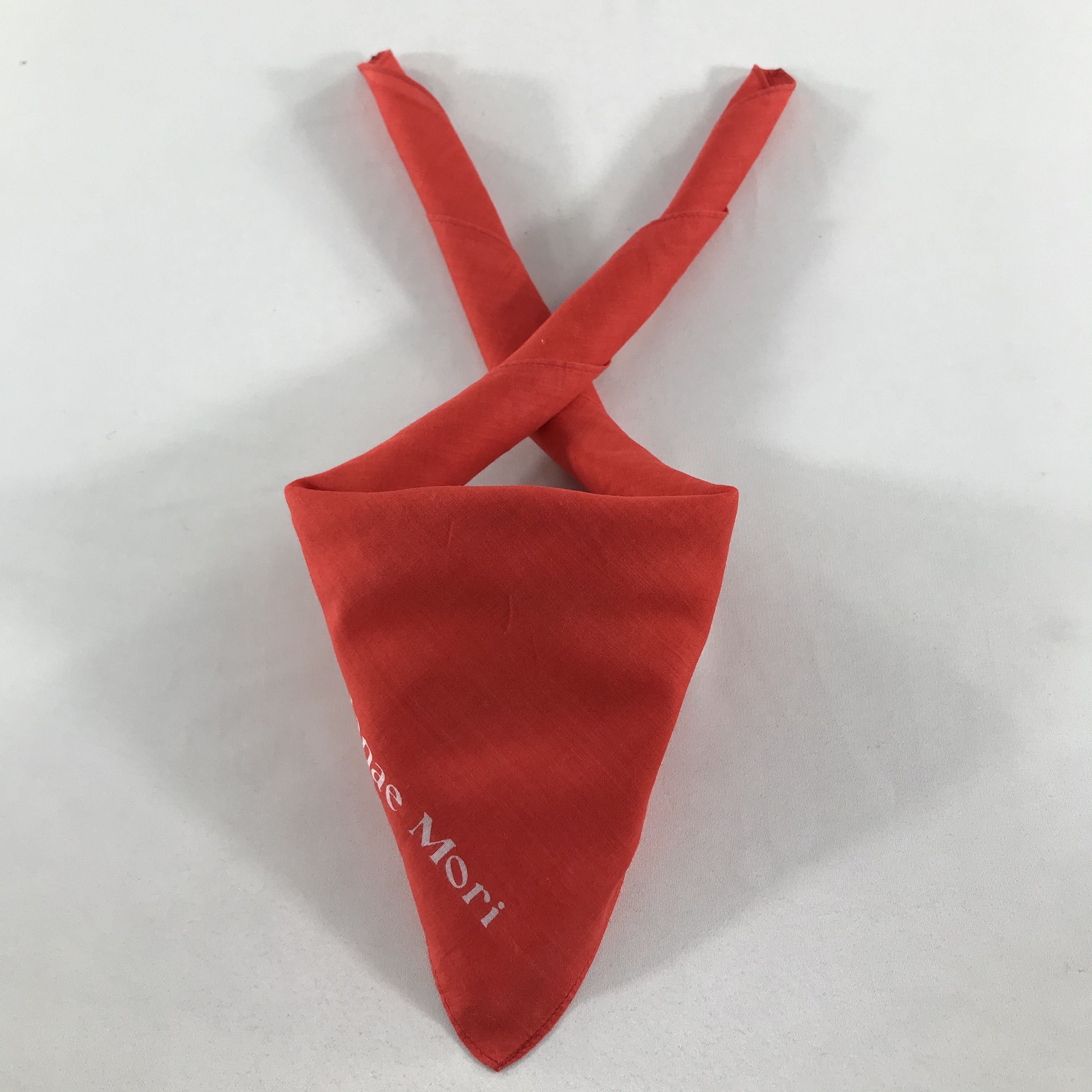 Hanae Mori Hanae Mori Plain Red Handkerchief Neckerchief Bandana H64 Size ONE SIZE - 2 Thumbnail