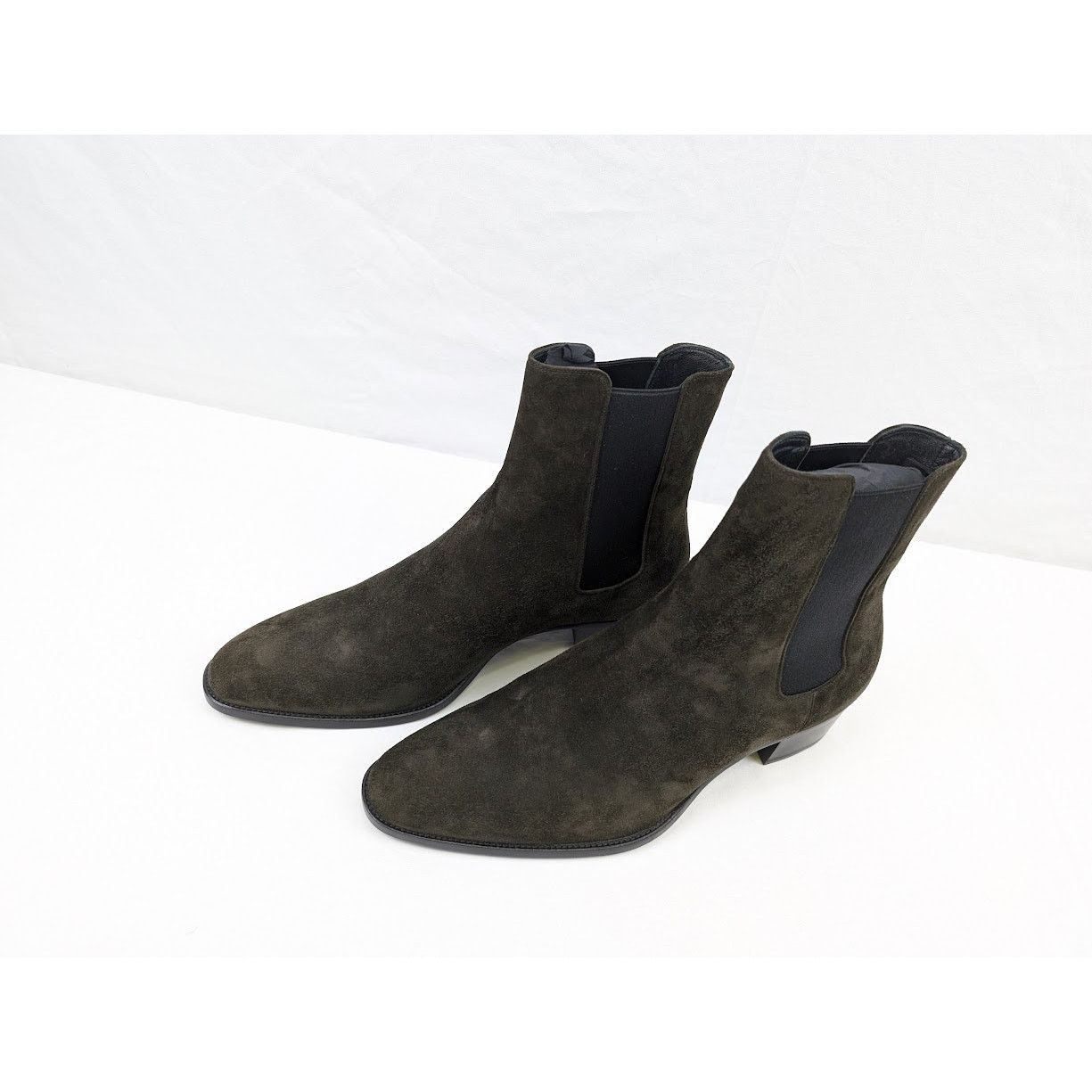 Saint Laurent Paris o1rshd1 Wyatt 40 Chelsea Cachemire Boots in Sabble Brown Size US 11 / EU 44 - 17 Thumbnail