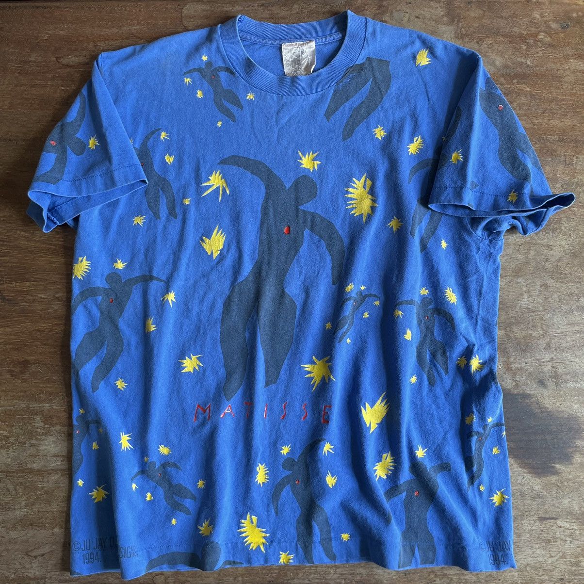 image of Vintage 90's Matisse - Art Tee in Blue, Men's (Size XL)