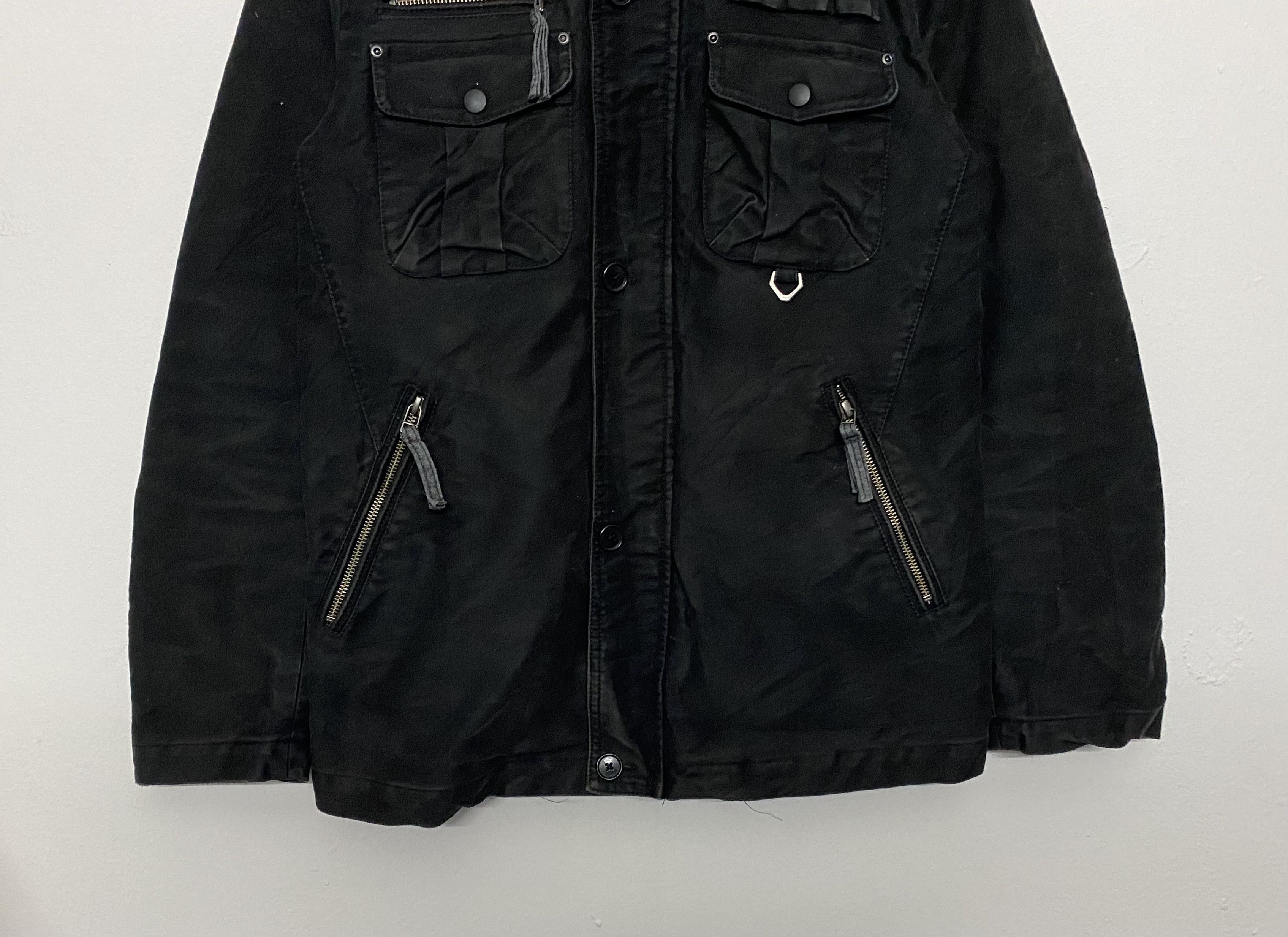 Melrose MEN'S MELROSE Tactical Black Field Jacket M-65 Style Size US S / EU 44-46 / 1 - 4 Thumbnail