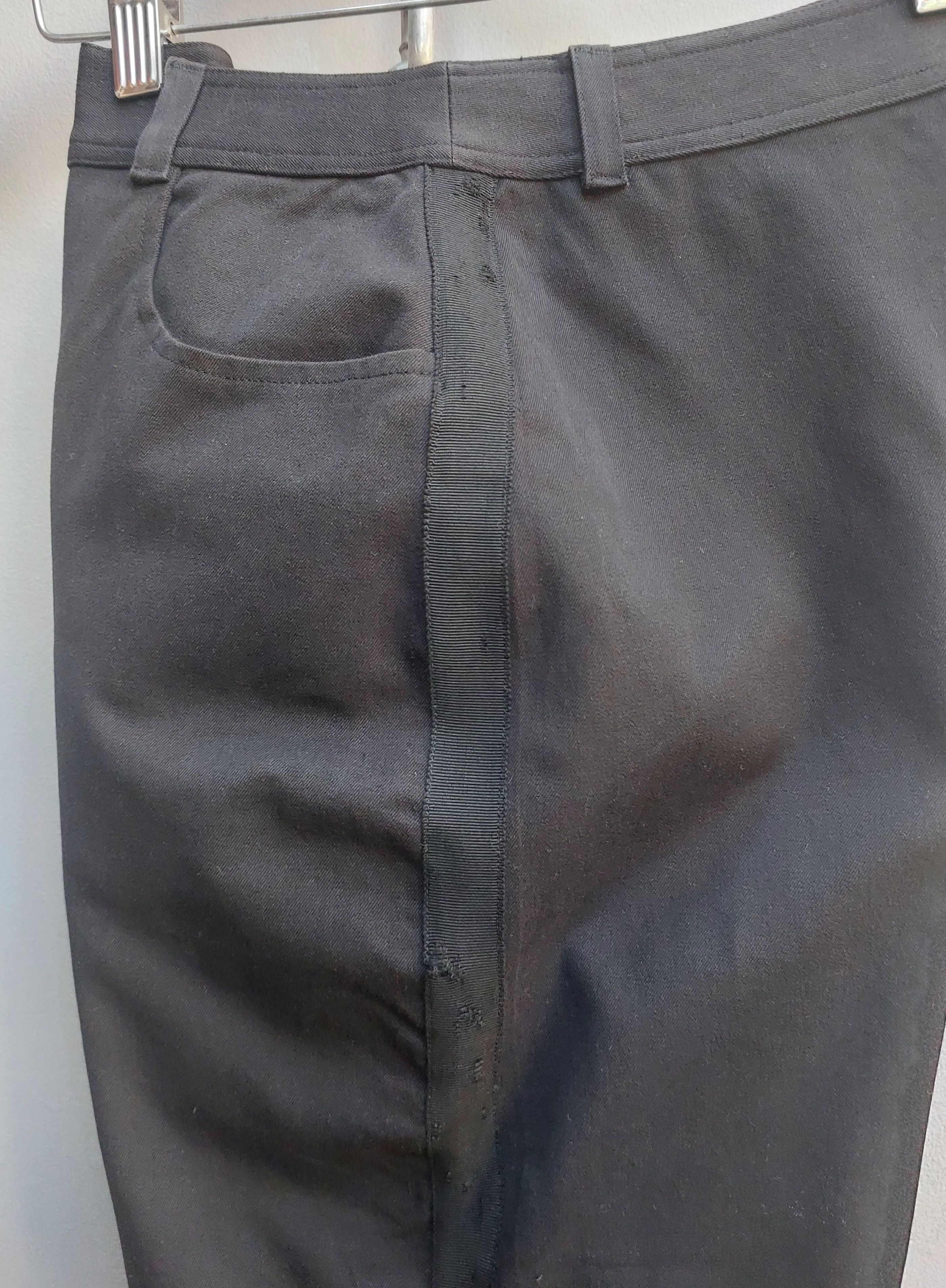 Chanel Chanel Black Cotton Cropped Pants with Side Tape Size 28" / US 6 / IT 42 - 7 Thumbnail