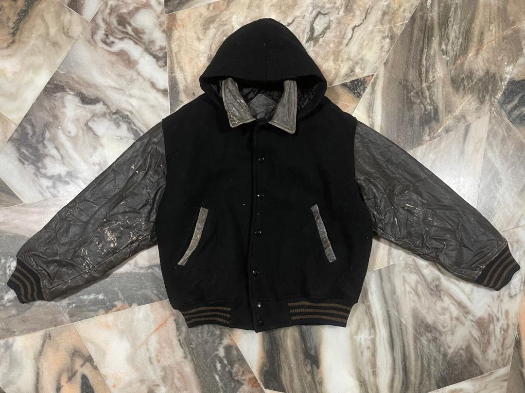 SOMEIT : H.M VINTAGE VARSITY JACKET◇L◇黒 SOMEIT : H.M VINTAGE