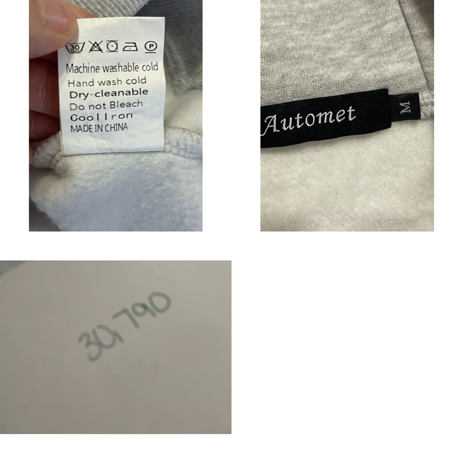 Vintage Automet Hoodie Women’s Medium Gray Pullover Long Sleeve Half Zip - Activewear, Regular Fit, Zip Closure, Solid - Hoodie - Womens Size M / US 6-8 / IT 42-44 - 8 Thumbnail