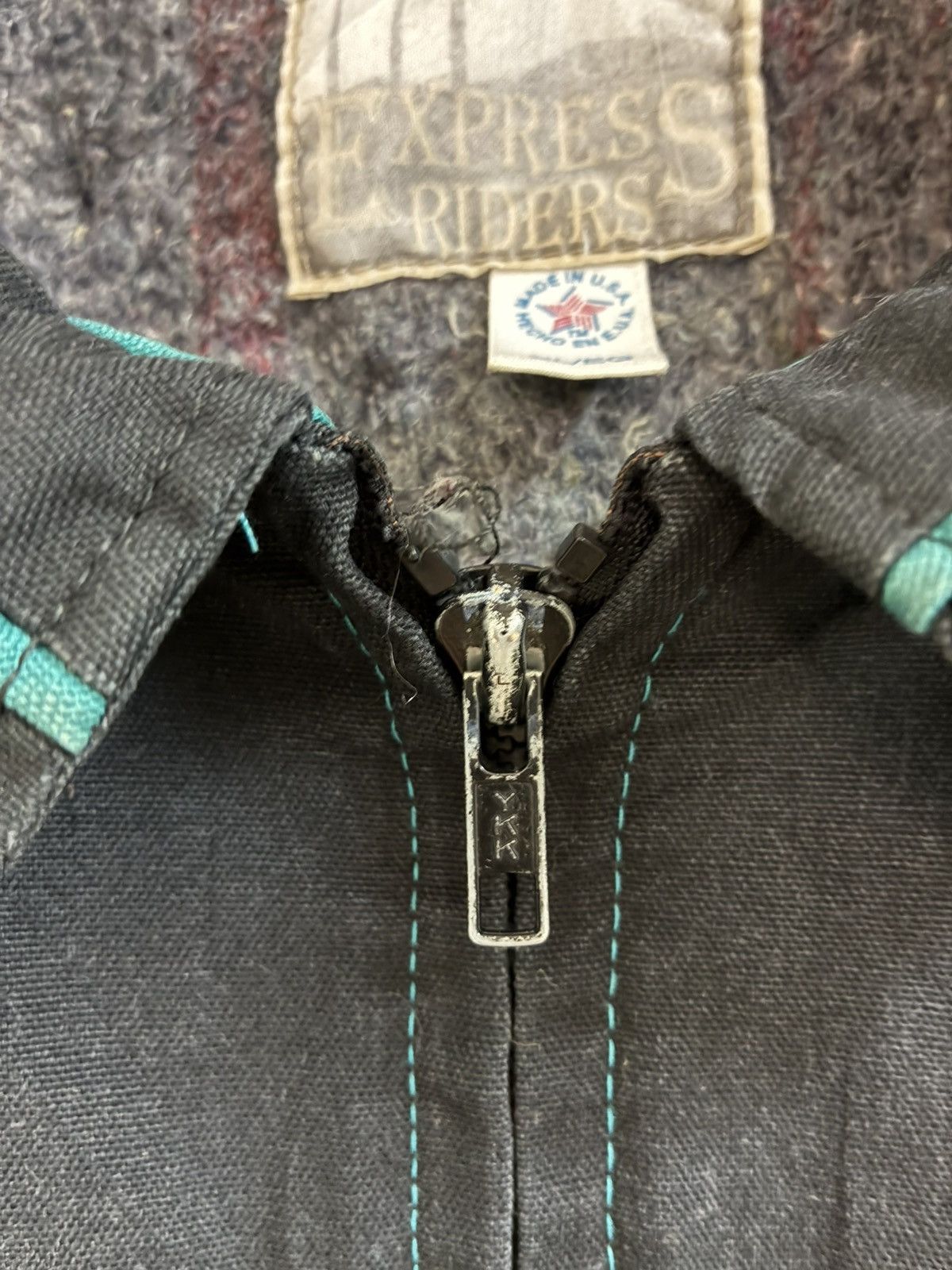Express Vintage 80s Express Rider zip up Aztec Navajo motive jacket Size US XL / EU 56 / 4 - 7 Thumbnail
