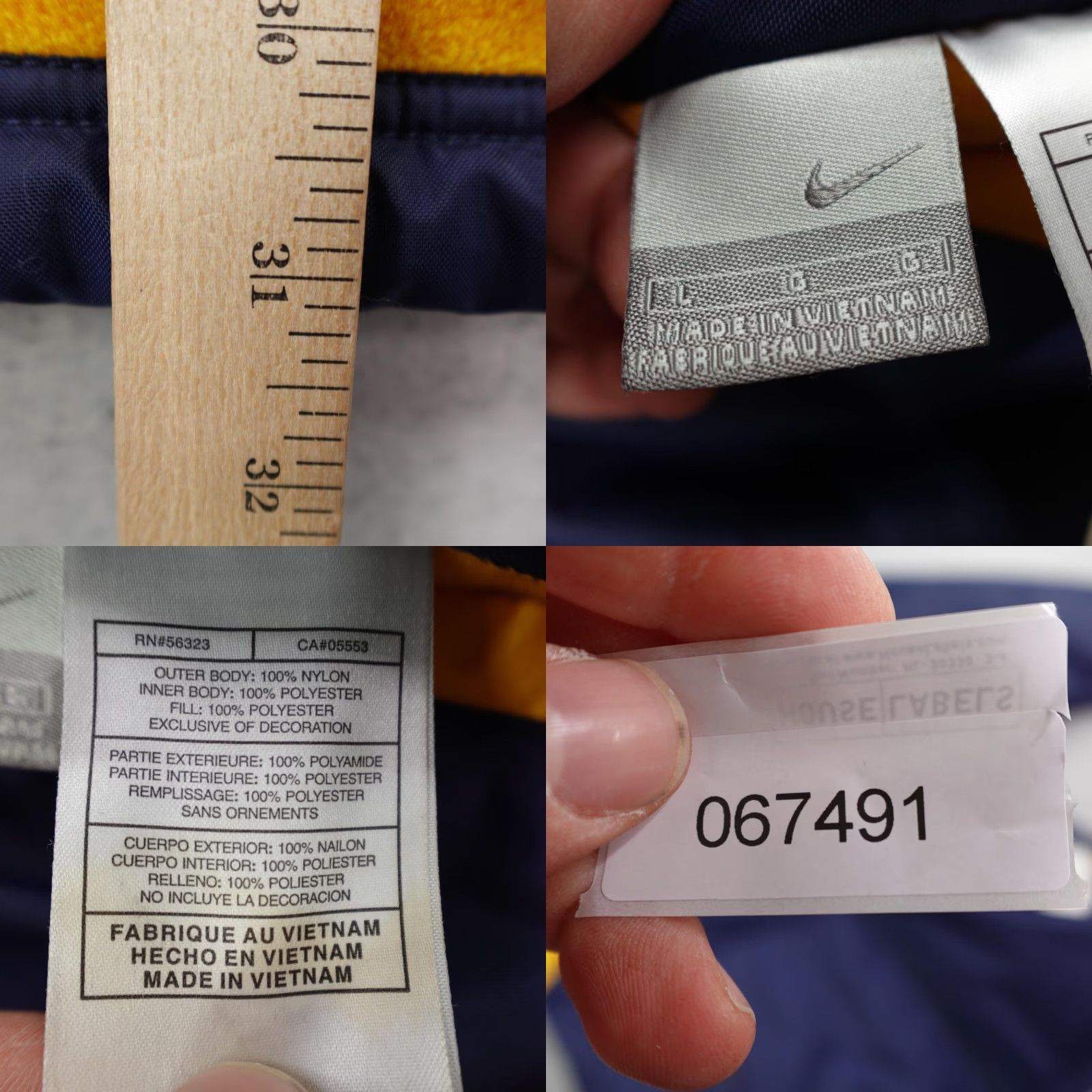 Nike VINTAGE Nike Jacket L Parka Reversible Hooded Windbreaker Fleece Blue Yellow Size US L / EU 52-54 / 3 - 8 Thumbnail