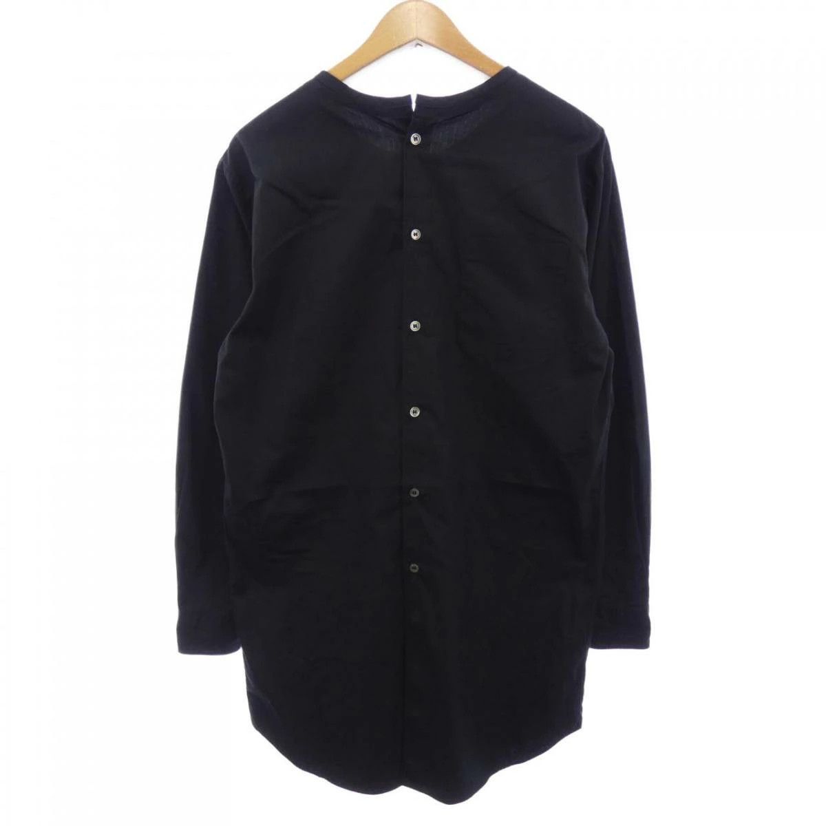 Comme des Garcons Homme Plus T-Shirts Long Sleeve Button Up Long Length Embroidered Black Size US S / EU 44-46 / 1 - 2 Thumbnail