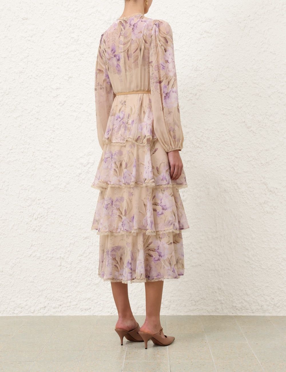 Zimmermann oc11z0825 Eden Lace Edge Midi Dress in Multicolor Size XS / US 0-2 / IT 36-38 - 4 Thumbnail