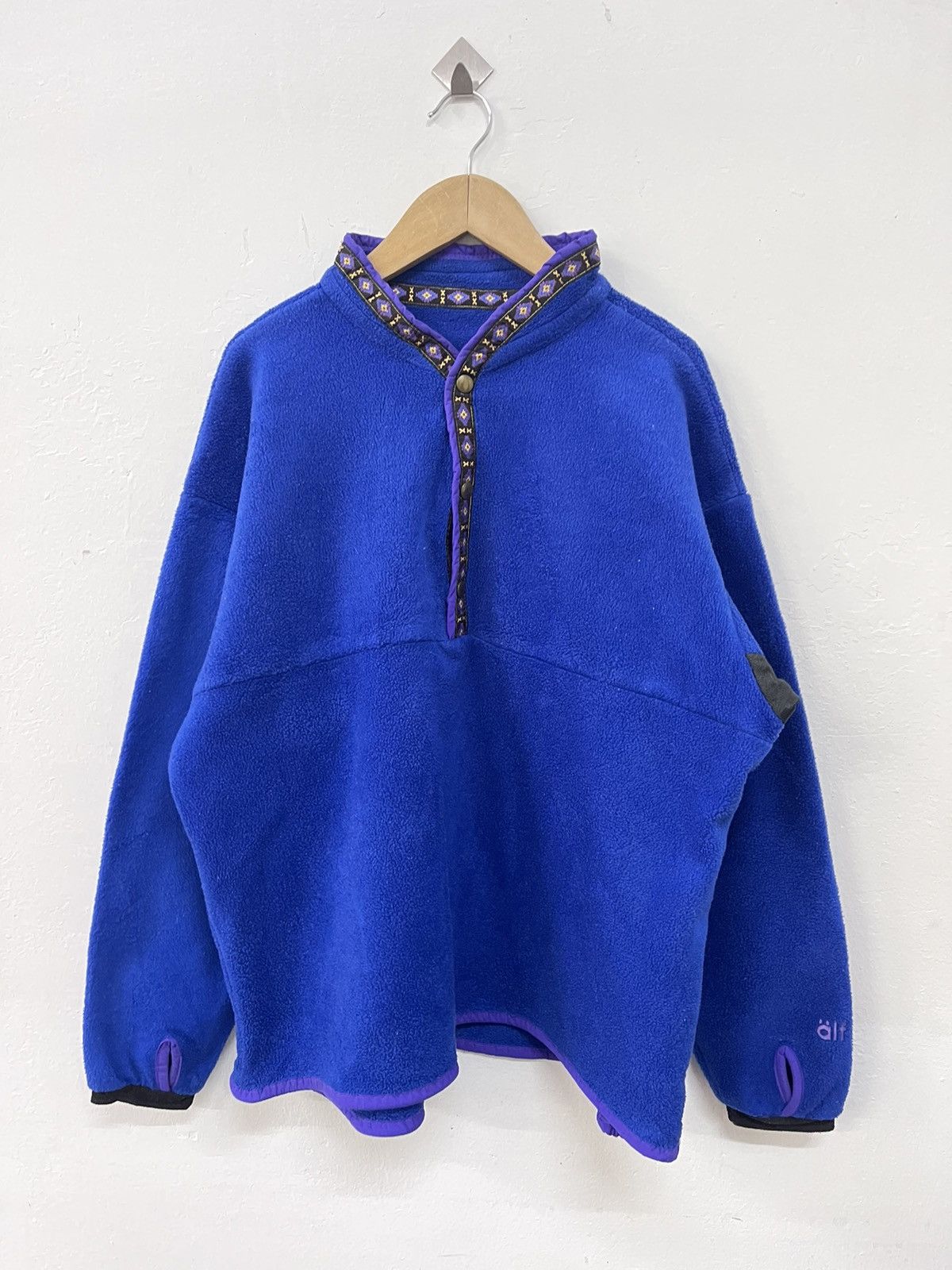 image of Polartec x Vintage Alf Half Neck Fleece Pullover in Blue Purple, Men's (Size Medium)