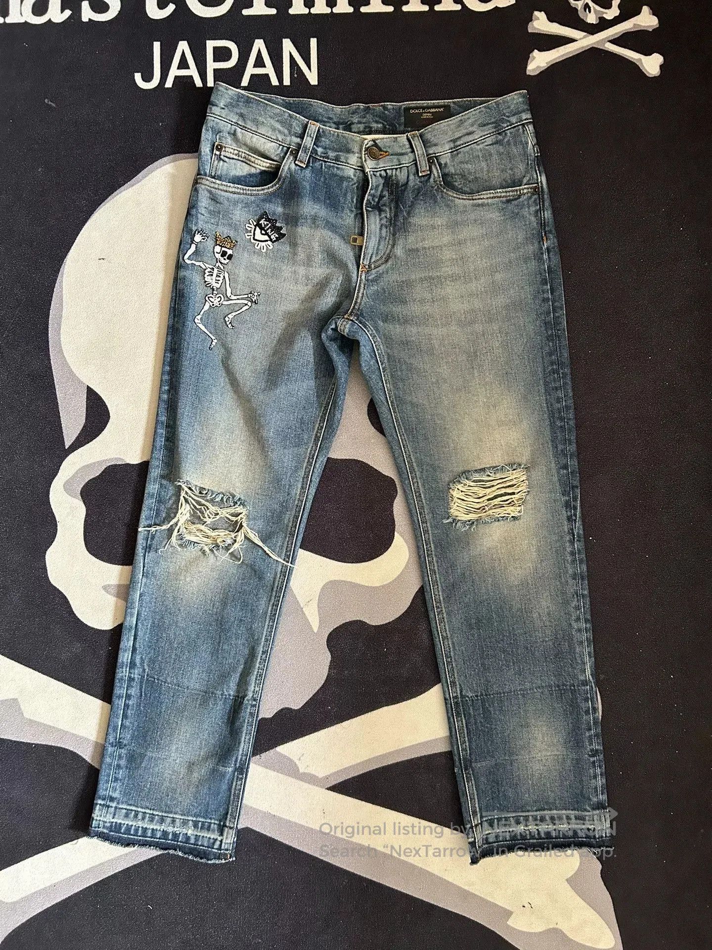 Dolce & Gabbana Dolce & Gabbana Skull Denim Jeans. Size US 30 / EU 46 - 2 Thumbnail