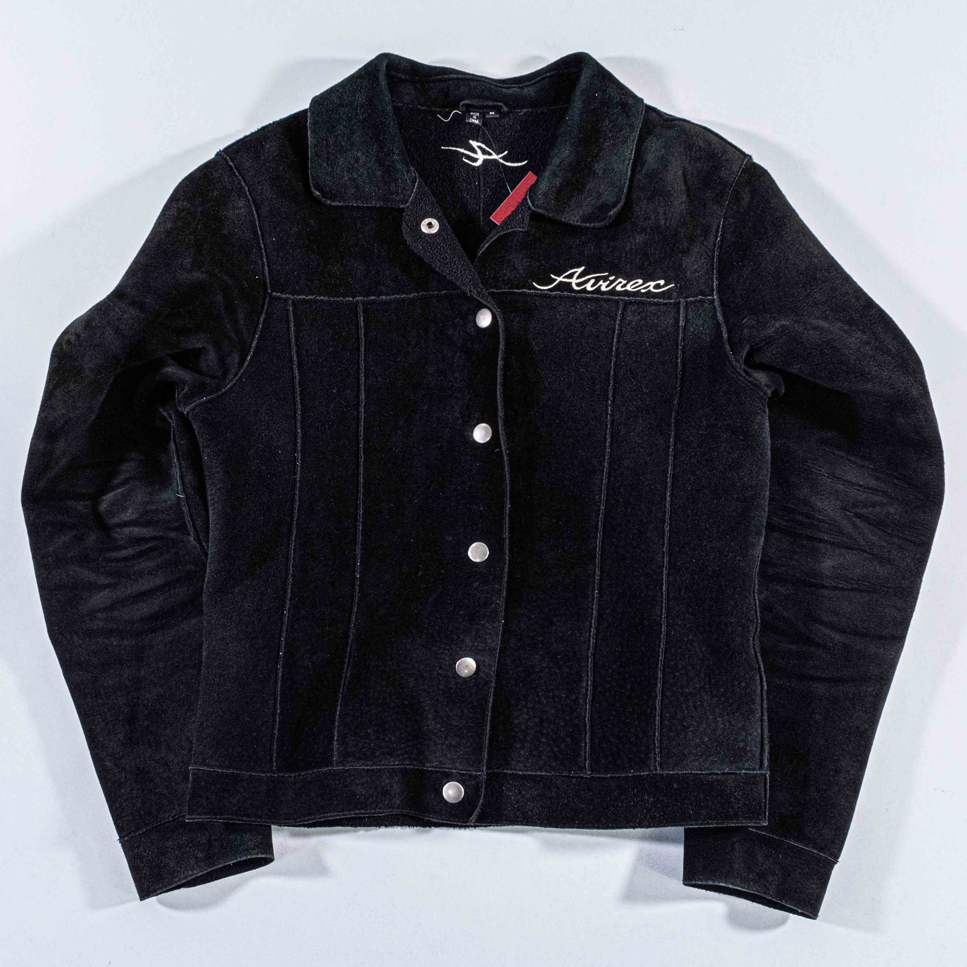 Avirex Avirex Suede Jacket Womens 90s Y2K Embroidered Logo Snap Size M / US 6-8 / IT 42-44 - 1 Thumbnail