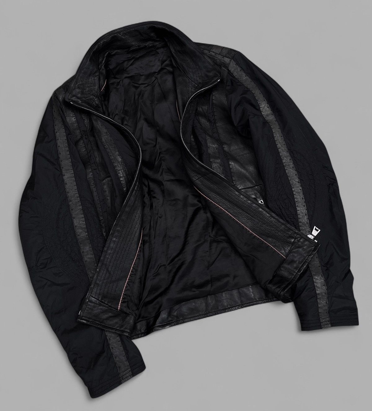 Handmade 🔥Rare KAPRAUN Hand Made Leather Nylon Jacket Y2K Size US L / EU 52-54 / 3 - 3 Thumbnail