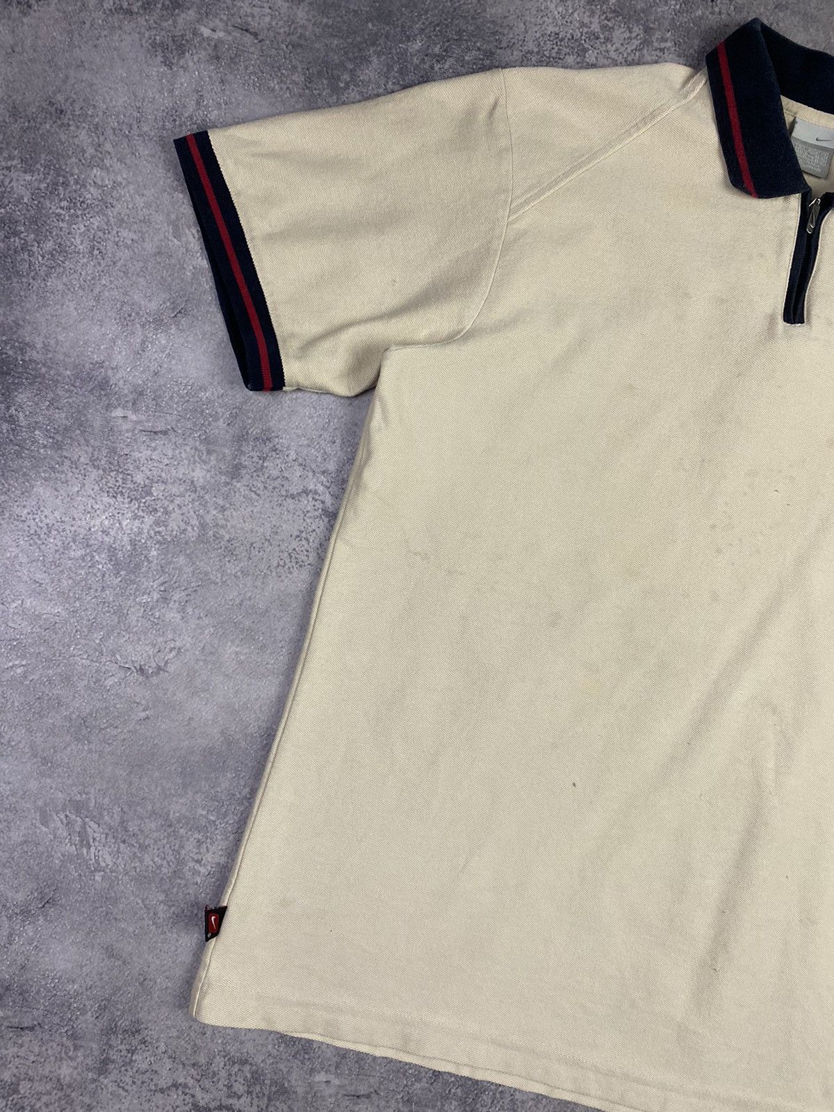 Nike Vintage 00s Nike Swoosh Drill Polo Shirt Tee Size US M / EU 48-50 / 2 - 4 Thumbnail