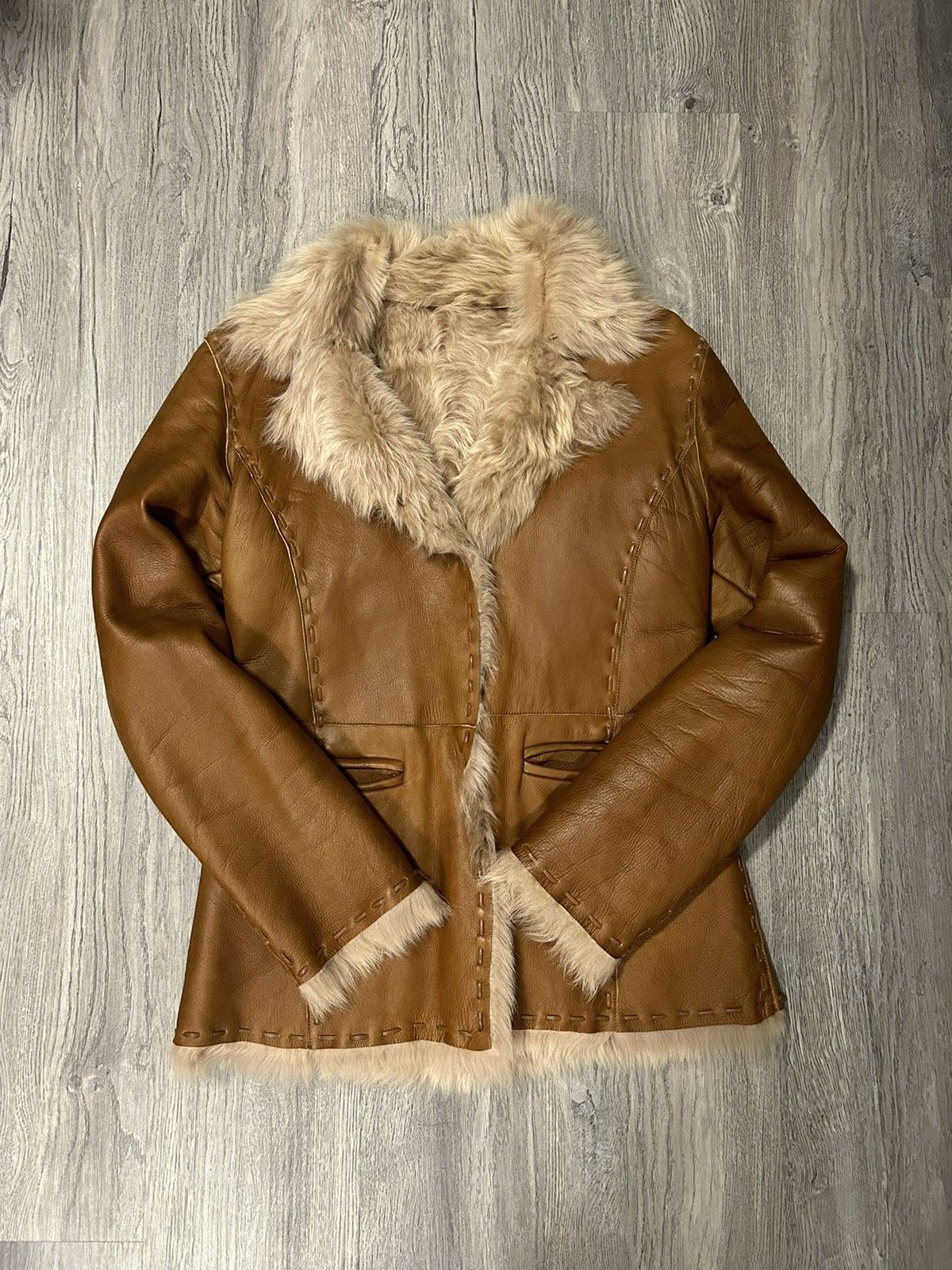 Western shearling cowboy jacket