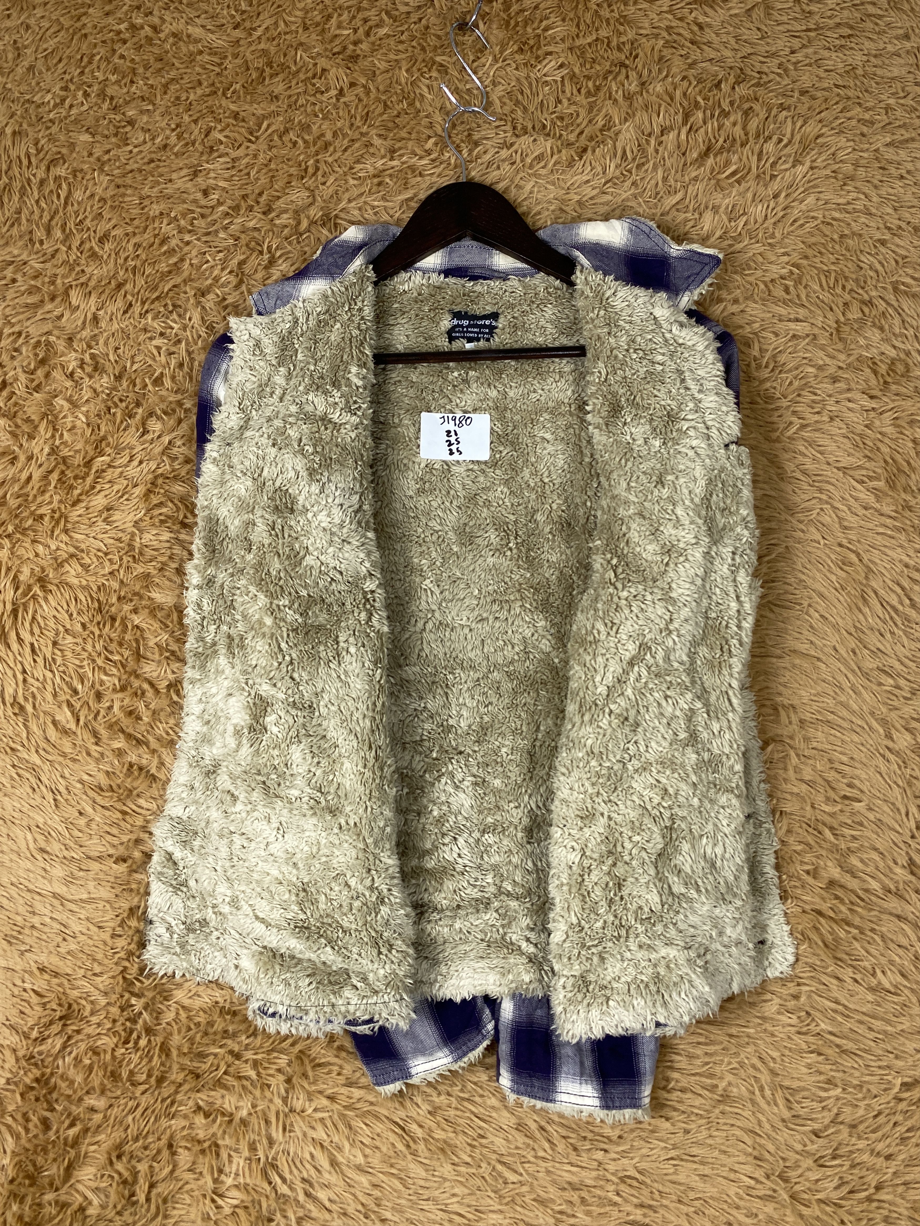 Japanese Brand Vintage Drug Store's Flannel Sherpa Lining Jacket J1980 Size US XS / EU 42 / 0 - 8 Thumbnail