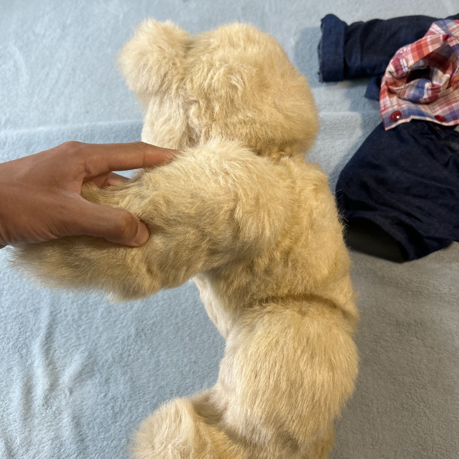 Polo Ralph Lauren VINTAGE STEIFF WHITE MOHAIR TEDDY BEAR LONG F EAR BUTTON 20" Size ONE SIZE - 14 Thumbnail