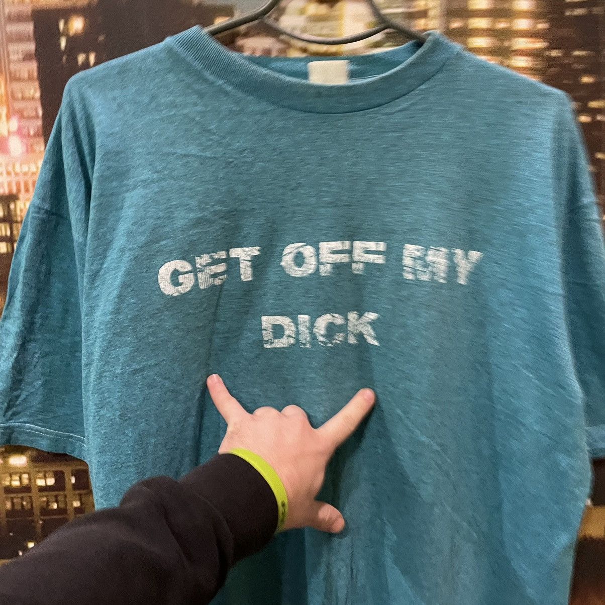 Band Tees HUMOR TEE 80S BUYMYPIECE GET OFF MY D1CK FUNNY PORN XXX Size US L / EU 52-54 / 3 - 3 Thumbnail