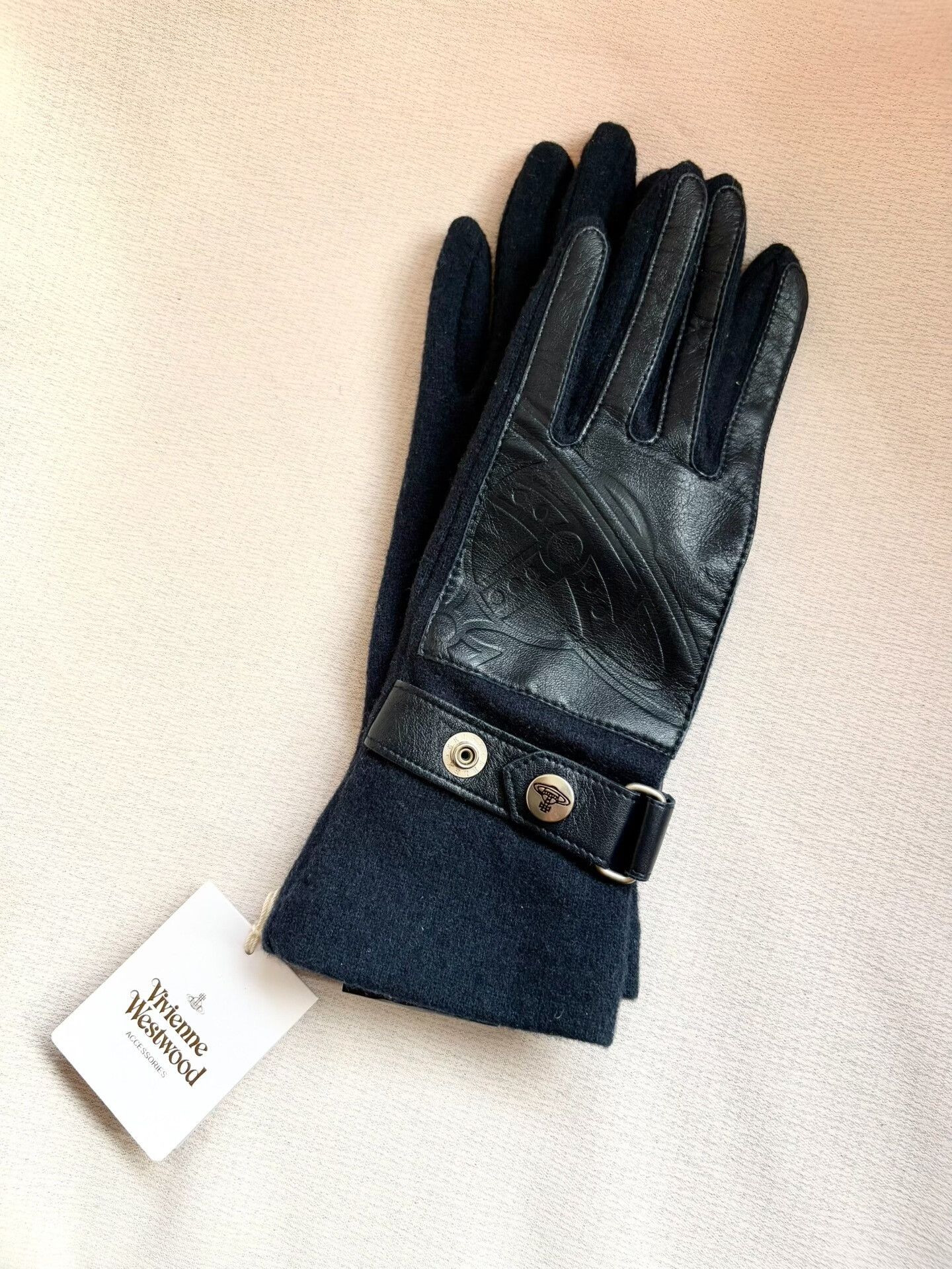 Vivienne Westwood Vivienne Westwood Black Wool Gloves Size ONE SIZE - 1 Thumbnail