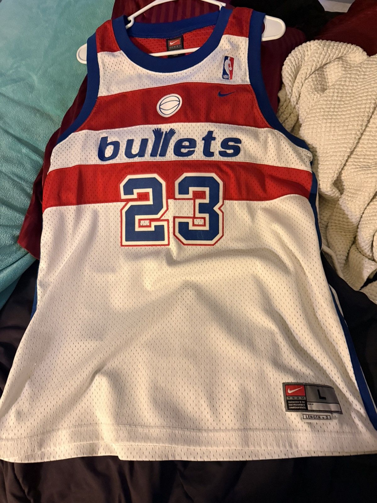 Nike Nike Micheal Jordan Washington Bullets Home Jersey Size US L / EU 52-54 / 3 - 1 Thumbnail
