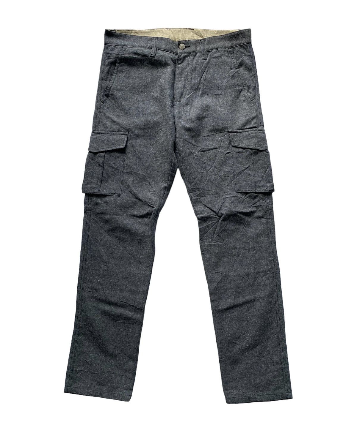 image of vintage Boycott Wool Cargo Pants in Dark Grey, Men's (Size 32)