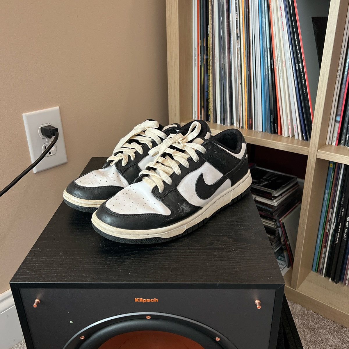 Nike Nike Dunk Low Panda - Cream Laces Size US 10 / EU 43 - 2 Thumbnail