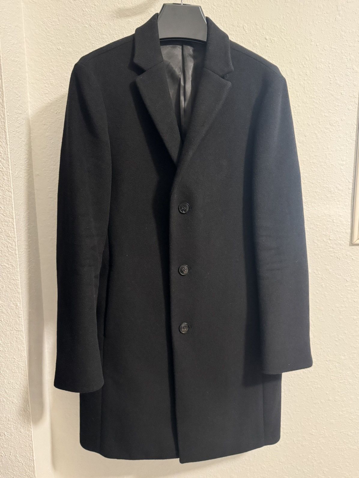 Reiss Reiss Wool Overcoat Black Size US L / EU 52-54 / 3 - 1 Thumbnail