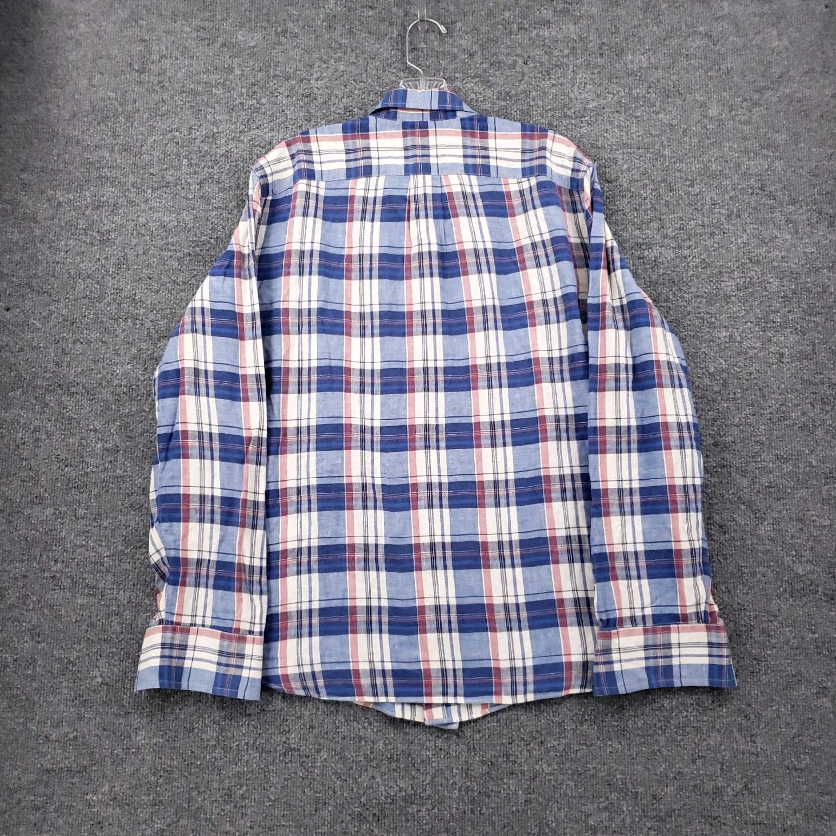 J.Crew J Crew Shirt Mens M Medium Blue Homespun Plaid Long Sleeve Slim Fit Button Down Size US M / EU 48-50 / 2 - 2 Thumbnail