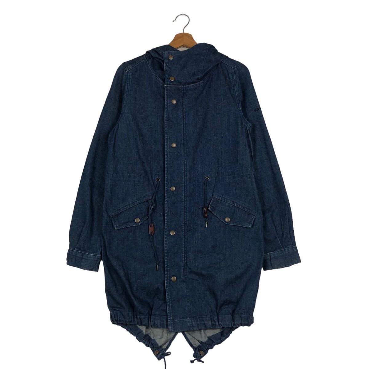 Japanese Brand 🔥Fish Tail Denim Parka Jacket X-Girl Japan Bondage Biker Size US M / EU 48-50 / 2 - 11 Thumbnail