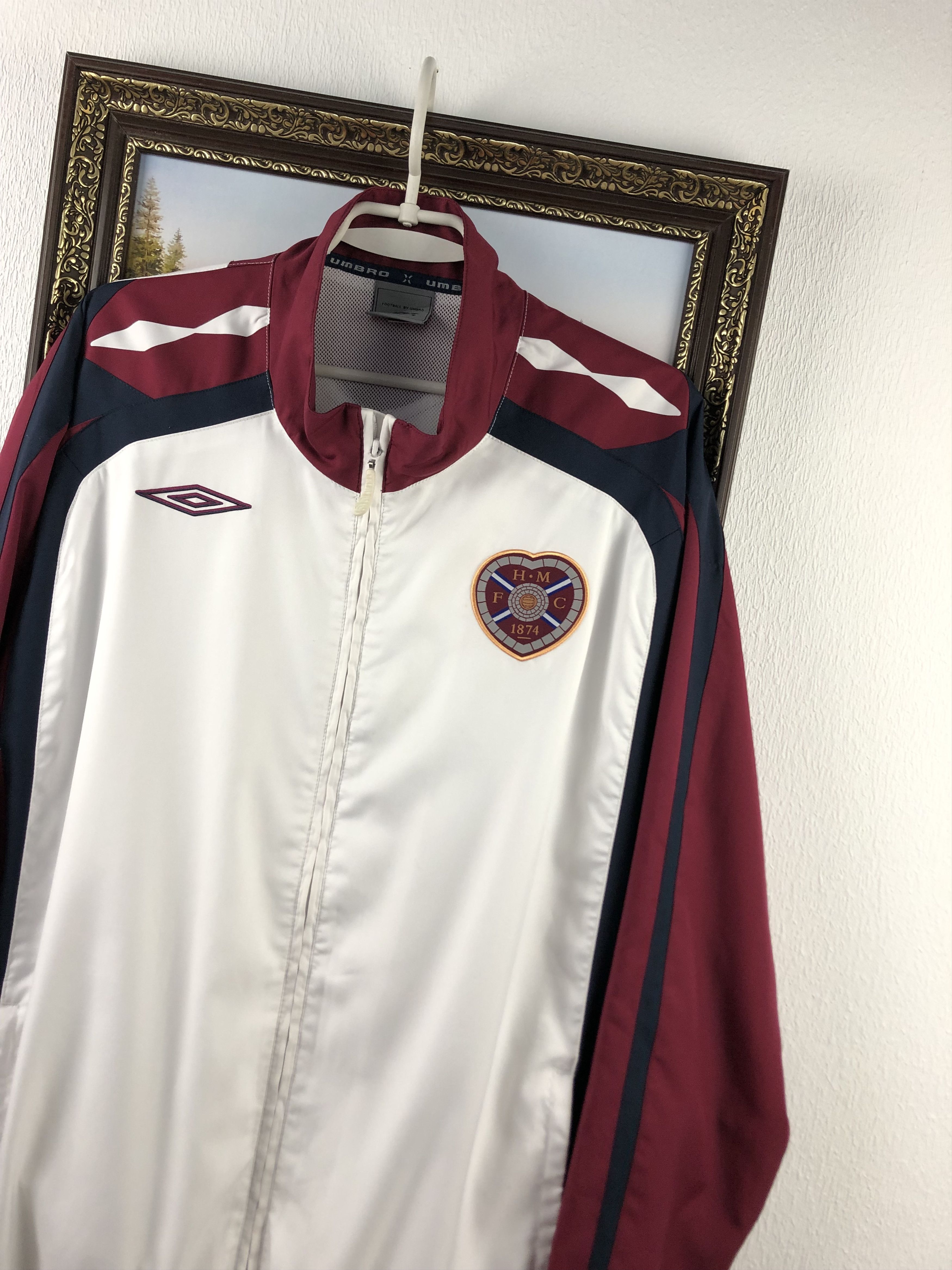 Vintage Vintage Heart Of Midlothian Football Jacket Soccer Track Size US XXL / EU 58 / 5 - 4 Thumbnail