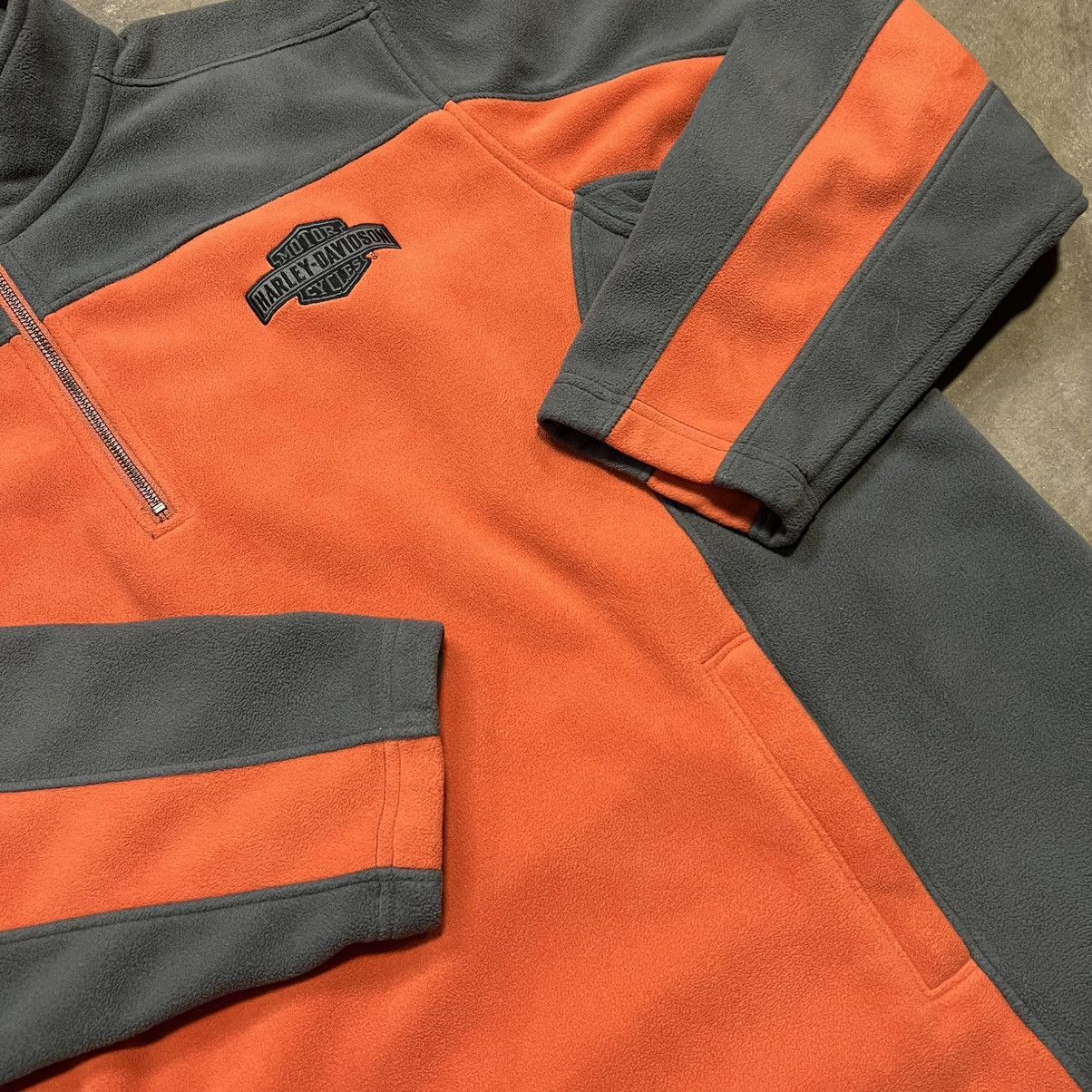Harley Davidson Harley Davidson Fleece Half Zip Jacket Sweatshirt Logo Size US XXL / EU 58 / 5 - 6 Thumbnail