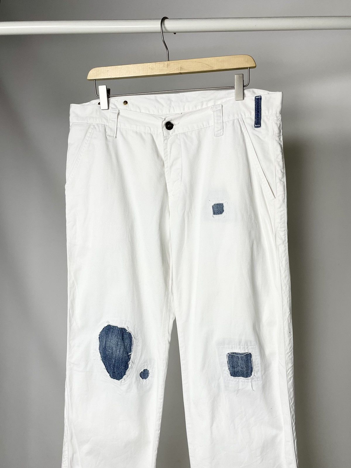 Diesel Diesel Vintage Patchwork White Denim Reworked Jeans Pants Size US 34 / EU 50 - 5 Thumbnail