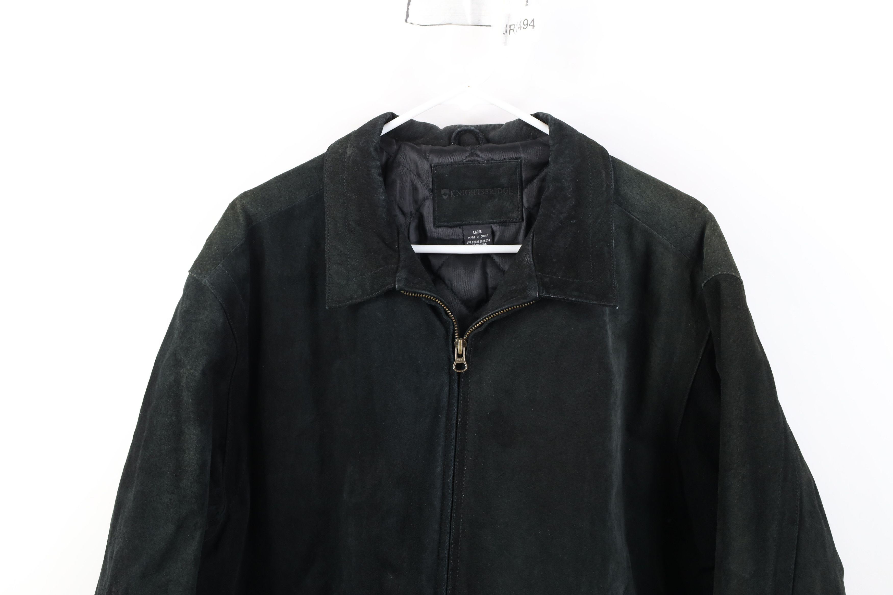 Vintage Vintage 90s Streetwear Quilted Suede Leather Bomber Jacket Size US L / EU 52-54 / 3 - 2 Thumbnail
