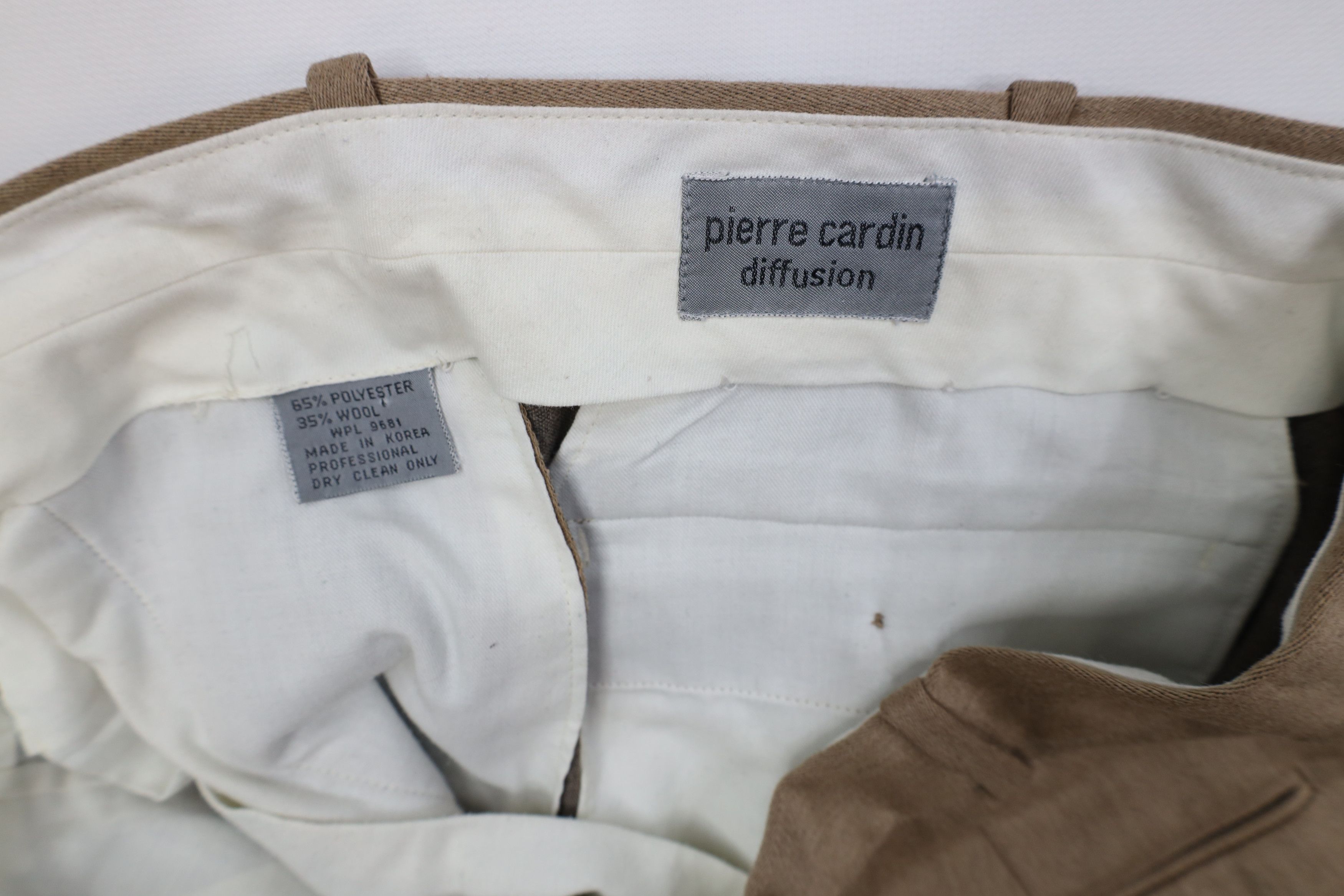 Vintage Vintage 90s Streetwear Wool Blend Knit Wide Leg Chino Pants Size US 34 / EU 50 - 7 Thumbnail