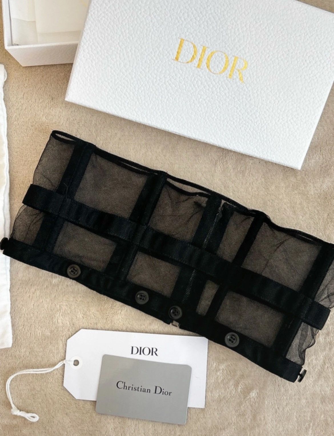 Dior Dior 2022 Runway Collector Mesh Corset - Black Size ONE SIZE - 1 Thumbnail