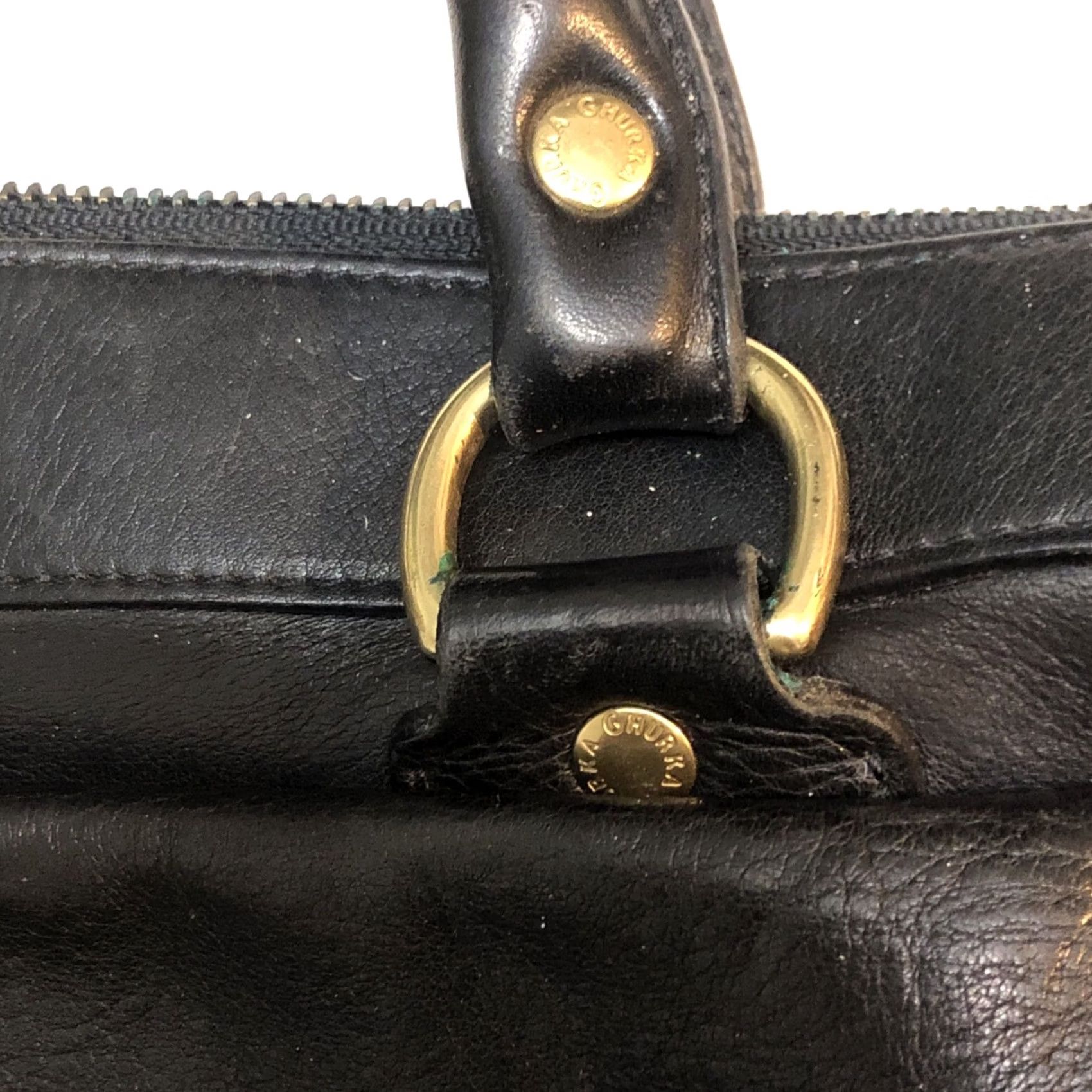Vintage Rare 1995 Ghurka Marley Hodgson Messenger Briefcase - Black Leather Size ONE SIZE - 7 Thumbnail