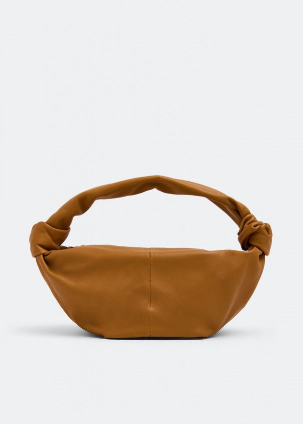 o1loc1c0424 Size: OS Crushed Leather Bag in Brown