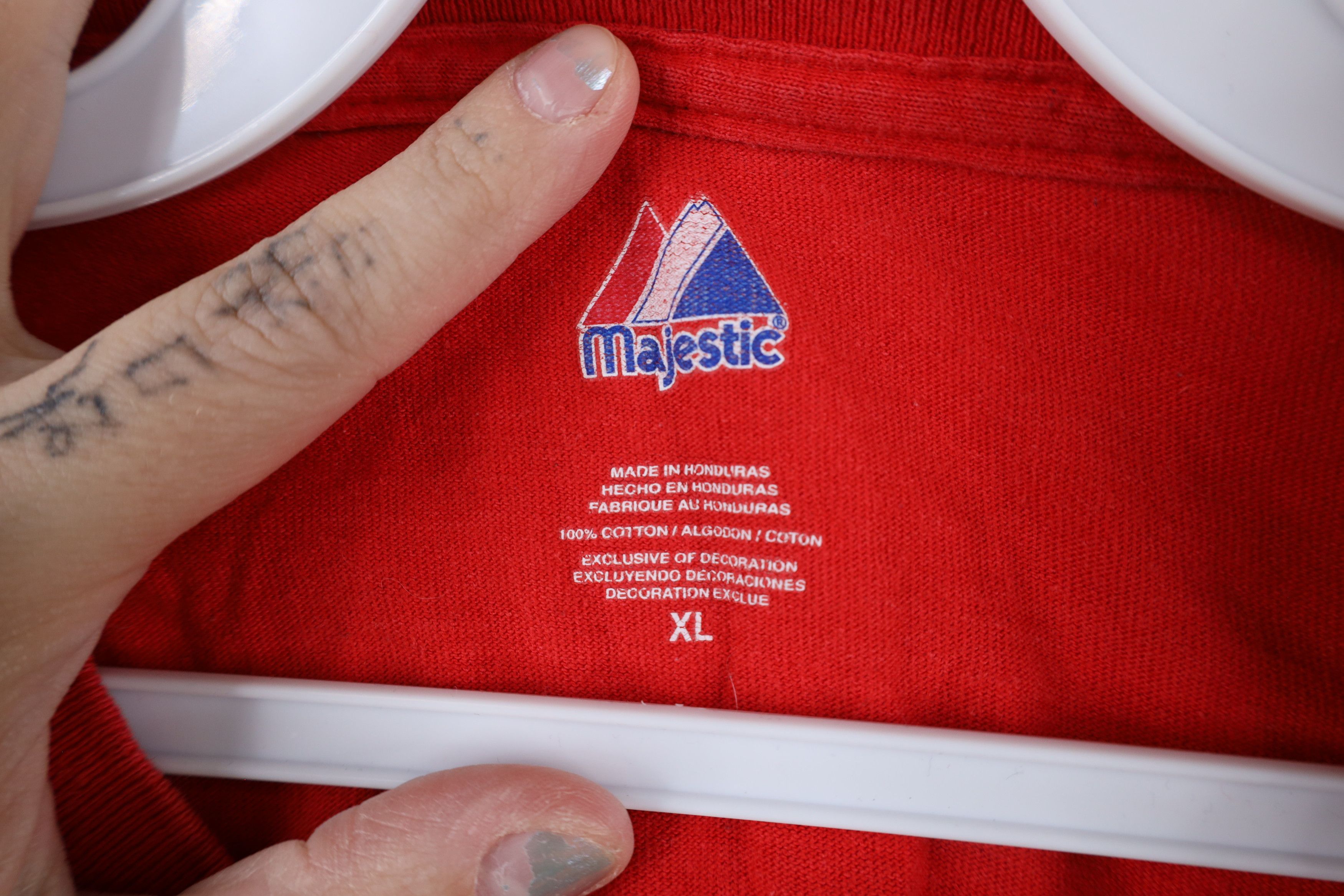 Majestic × Vintage Vintage Majestic Red Wings Hockey Long Sleeve T-Shirt Red Size US XL / EU 56 / 4 - 8 Thumbnail