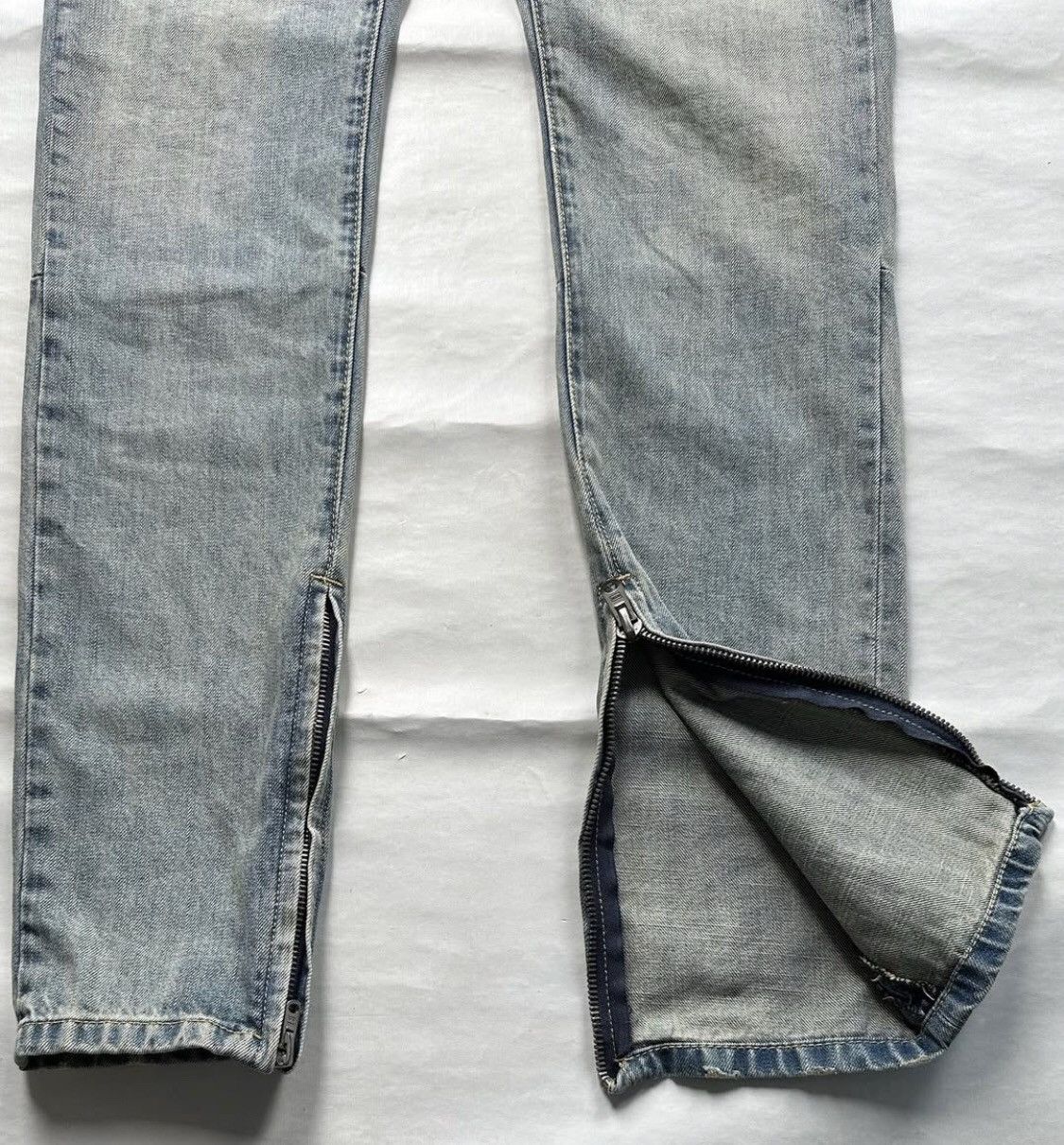 Designer × MNML MNML M5 Zipper Slim Denim Pants Blue Size US 32 / EU 48 - 5 Thumbnail