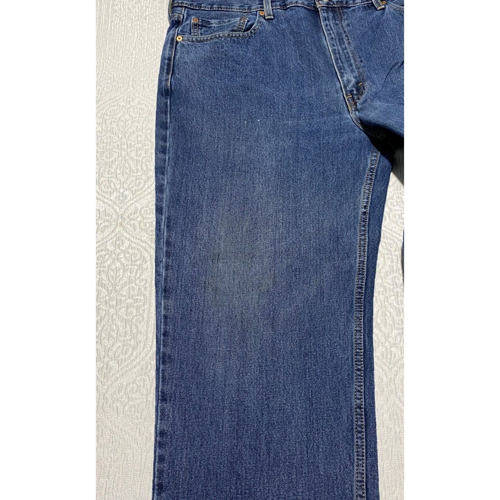 Levi's Levi's 550 Jeans Mens 40x34 Blue Relaxed Fit Tapered Leg Denim Red Tab Mid Wash Size US 40 / EU 56 - 4 Thumbnail