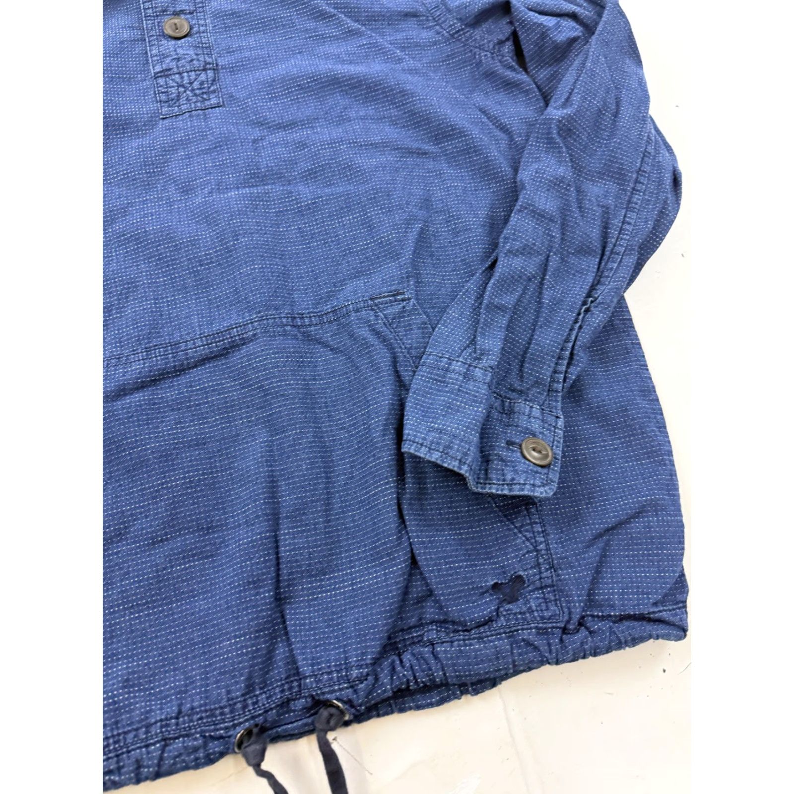 American Eagle Outfitters American Eagle Outfitters Jacket Mens M Blue Hooded Anorak Pullover Striped Lightweight Casual Spring Size US M / EU 48-50 / 2 - 3 Thumbnail