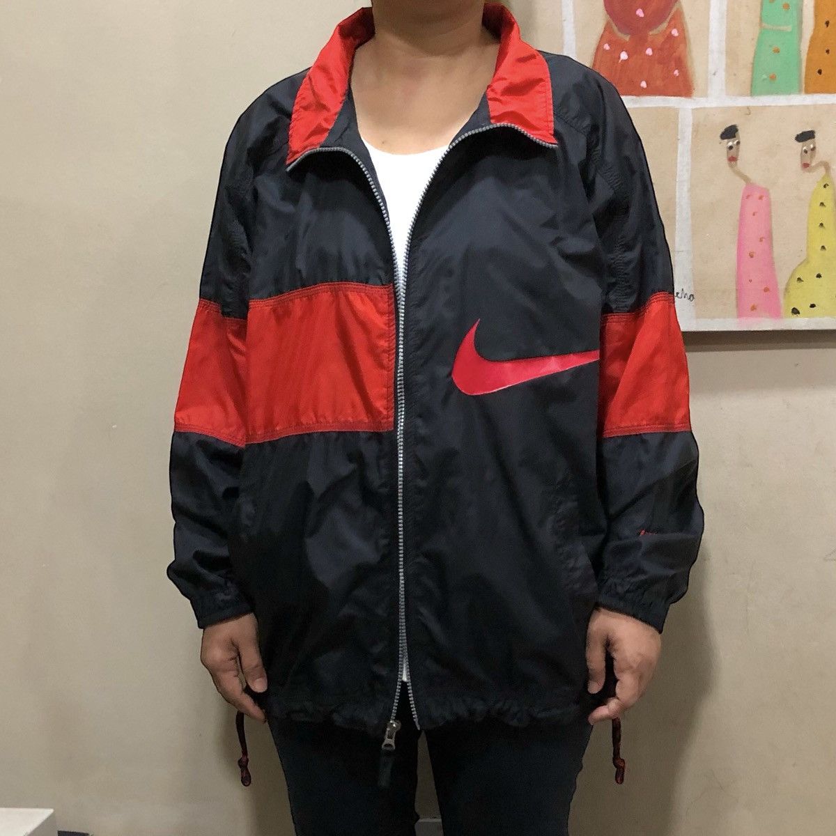 Nike Vintage Nike 90s Big Swoosh Windbreaker Jacket Size L / US 10 / IT 46 - 11 Thumbnail