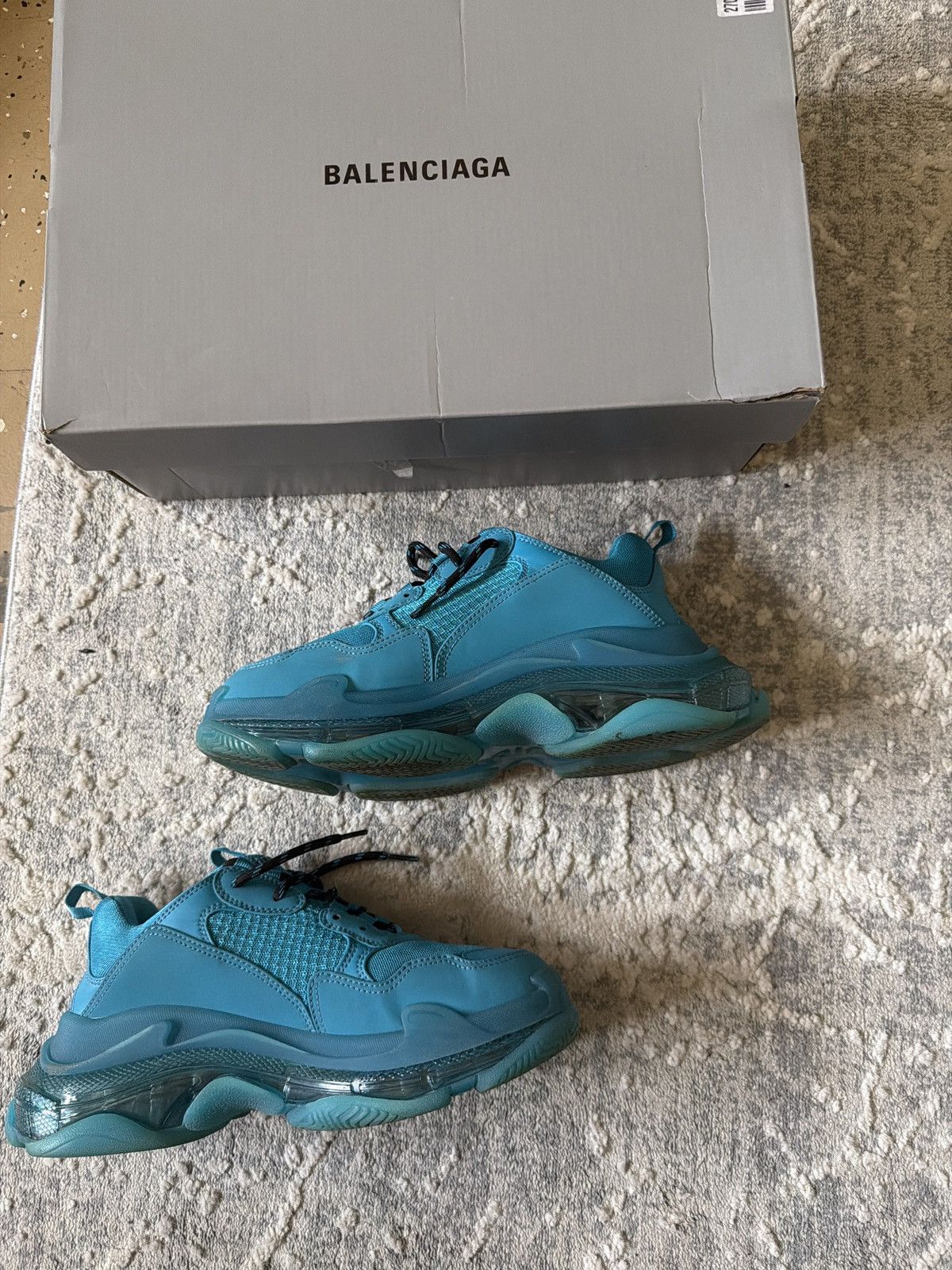 Balenciaga BALENCIAGA TRIPLE S SNEAKER 'CLEAR SOLE - DEEP BLUE' Size US 9 / EU 42 - 2 Thumbnail