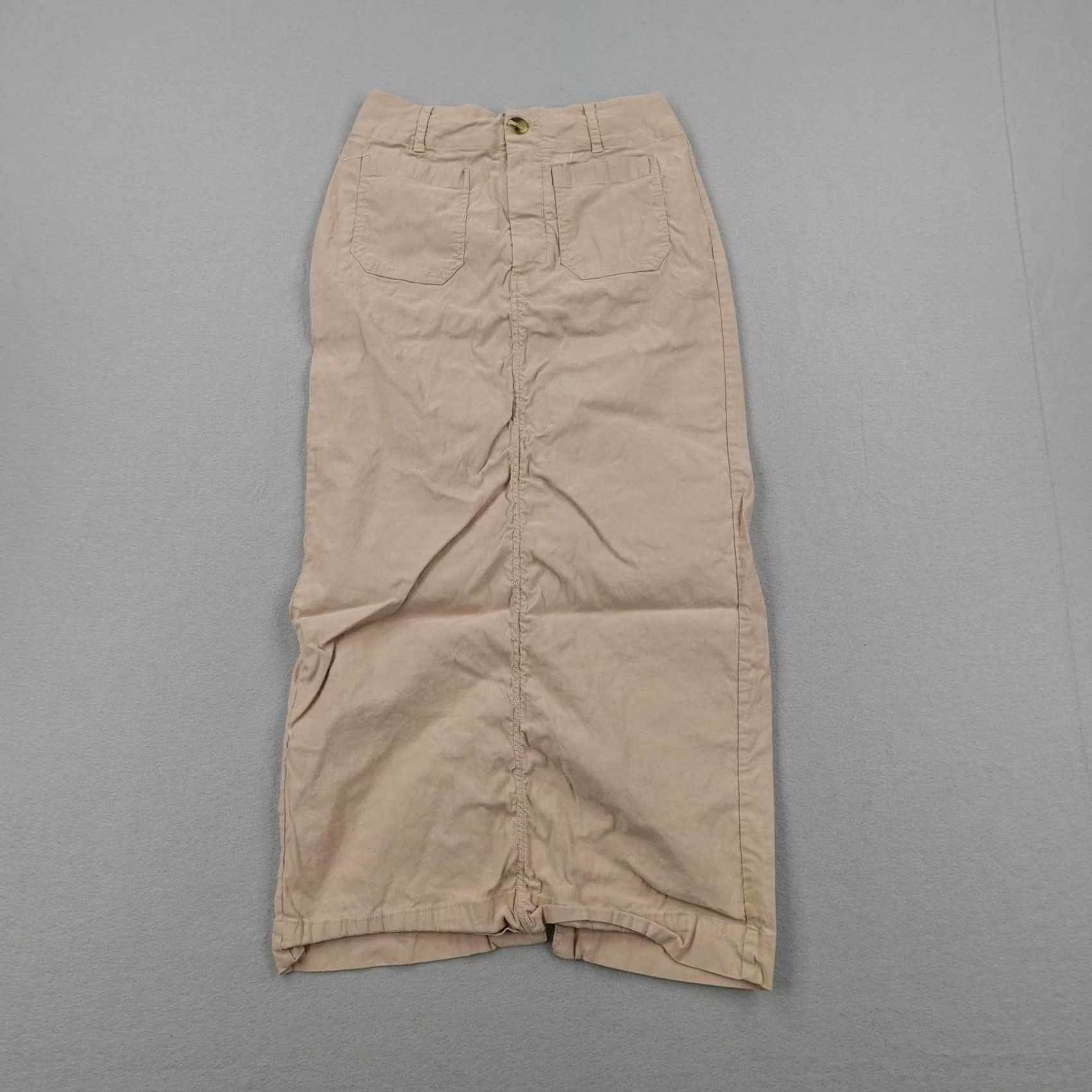Vintage Maeve Skirt Womens Small Khaki Beige Tan Anthropologie Colette Maxi Long Woven Size 28" / US 6 / IT 42 - 2 Thumbnail