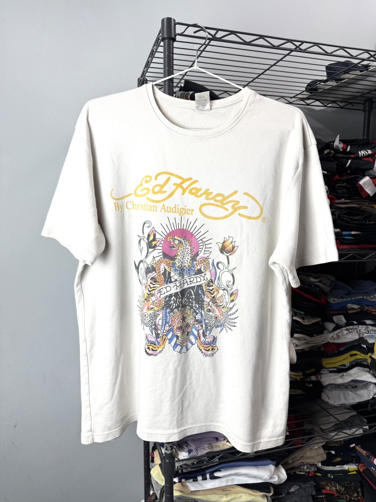Ed Hardy Vintage Ed Hardy T Shirt Y2K Tattoo Wear Size US XXL / EU 58 / 5 - 1 Thumbnail