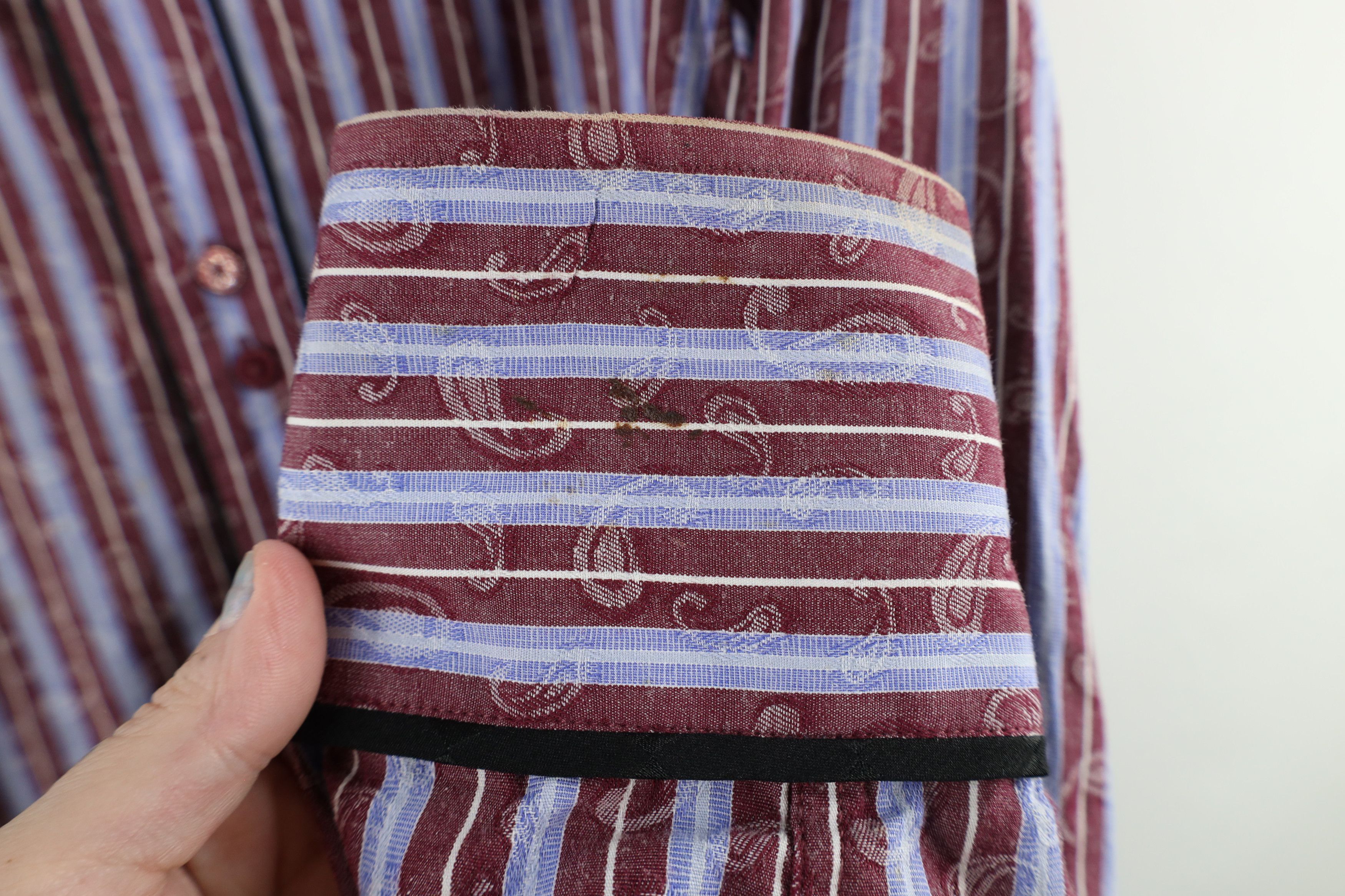 Vintage Vintage John Lennon Striped Paisley Collared Button Shirt Size US M / EU 48-50 / 2 - 7 Thumbnail