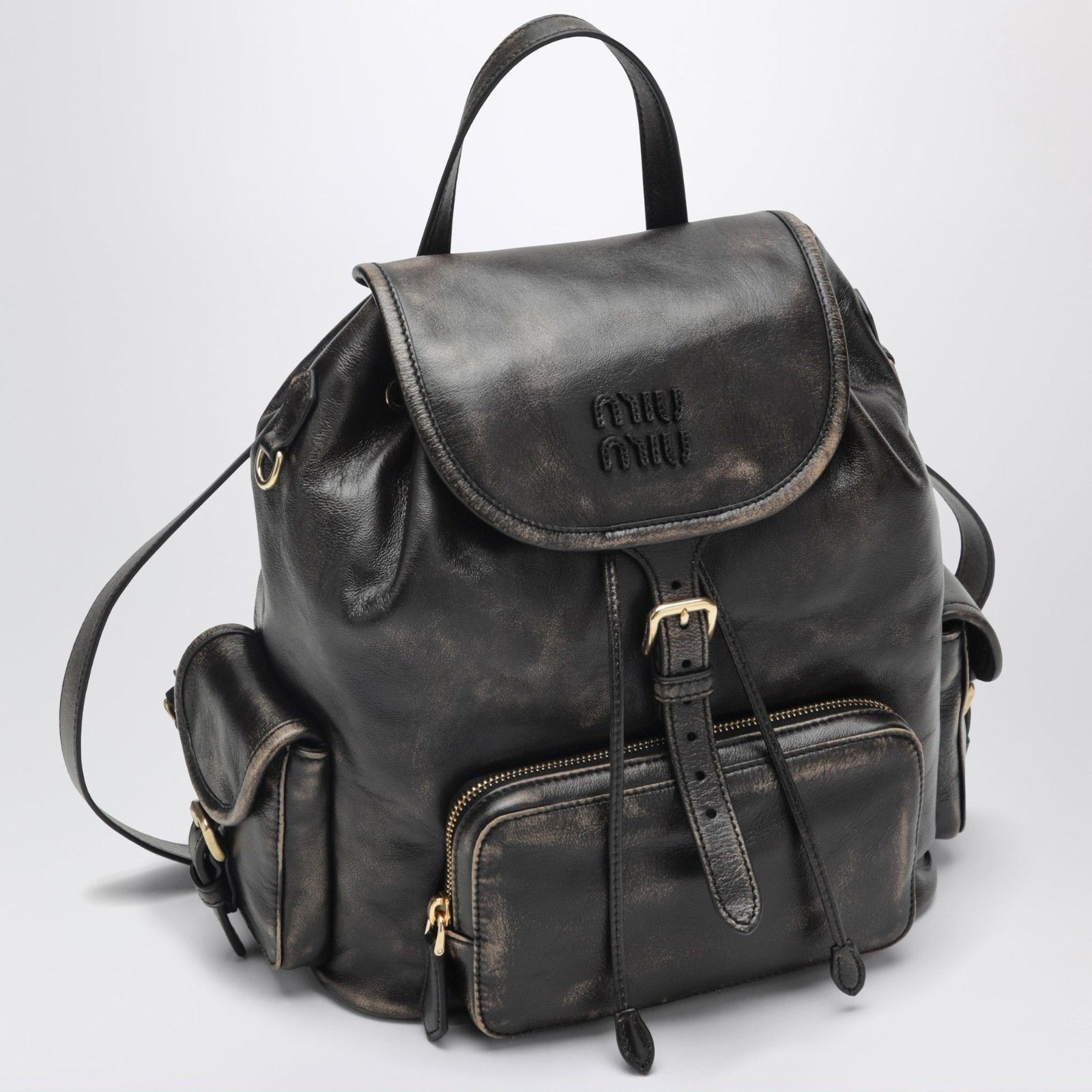 Miu Miu MIU MIU $4000 Coffee Lambskin Leather Backpack New & Authent Size ONE SIZE - 4 Thumbnail
