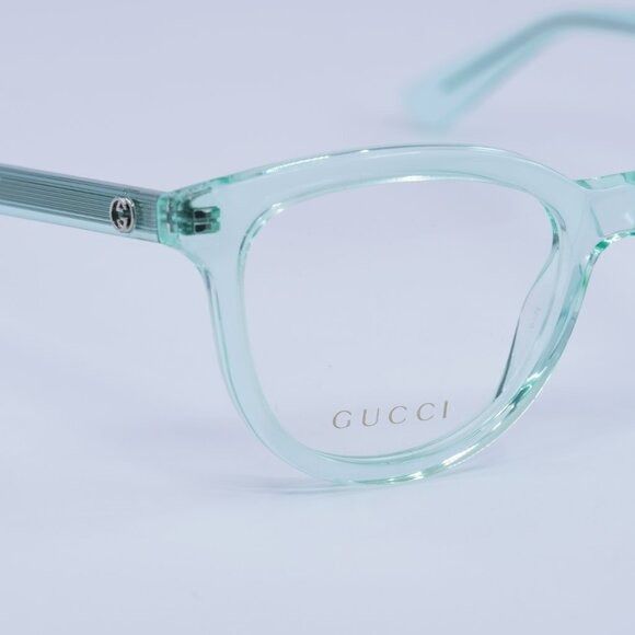 Gucci Gucci GG1687O 004 Eyeglasses Transparent Green 52mm Square Size ONE SIZE - 4 Thumbnail