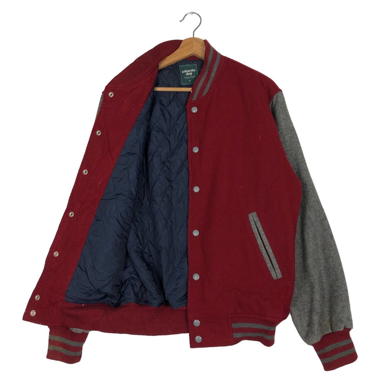 Japanese Brand 🔥Vtg Varsity Jacket Wool University Shop Issey Miyake Size US L / EU 52-54 / 3 - 9 Thumbnail